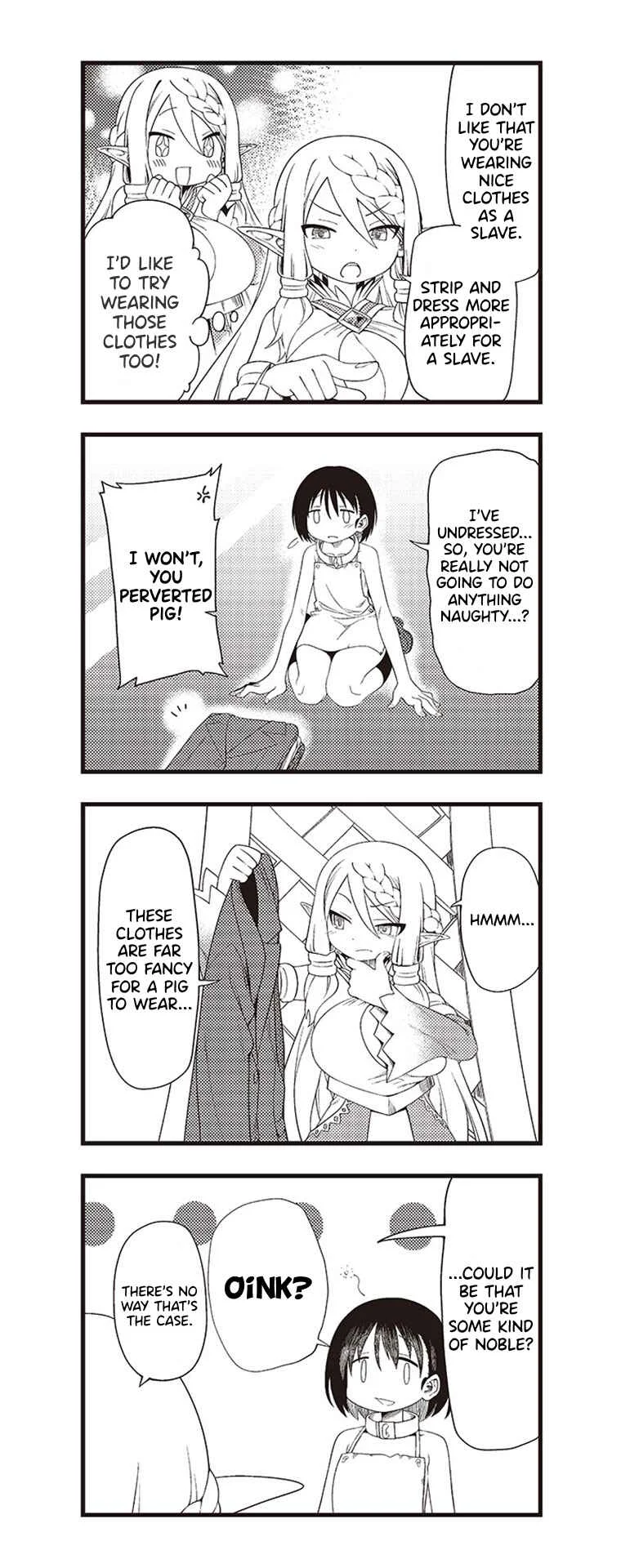 Watashi, Isekai de Dorei ni Sarechaimashita (Naki) Shikamo Goshujin-sama wa Seikaku no Warui Elf no Joou-sama! (demo Chou Bijin ← Koko Daiji) Munou Sugite Nonoshiraremakuru kedo Douryou no Orc ga Iyashi-kei dashi Sato no Elf wa Kawaiishi Kekkou Tanoshinderu Watashi desu. Chapter 1 - Page 12
