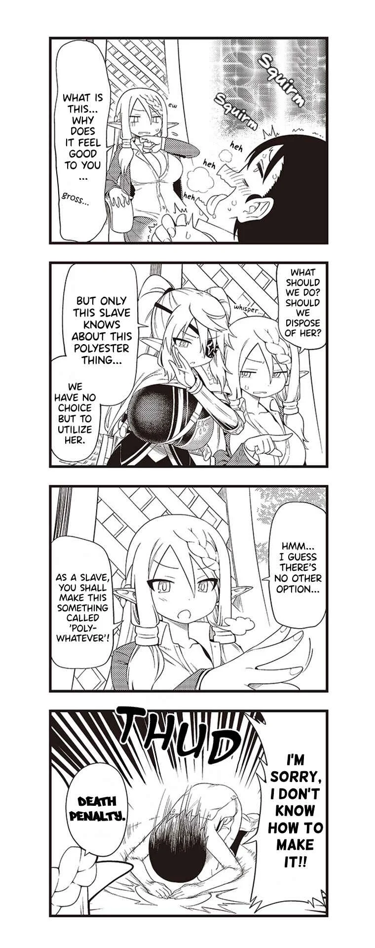 Watashi, Isekai de Dorei ni Sarechaimashita (Naki) Shikamo Goshujin-sama wa Seikaku no Warui Elf no Joou-sama! (demo Chou Bijin ← Koko Daiji) Munou Sugite Nonoshiraremakuru kedo Douryou no Orc ga Iyashi-kei dashi Sato no Elf wa Kawaiishi Kekkou Tanoshinderu Watashi desu. Chapter 2 - Page 5