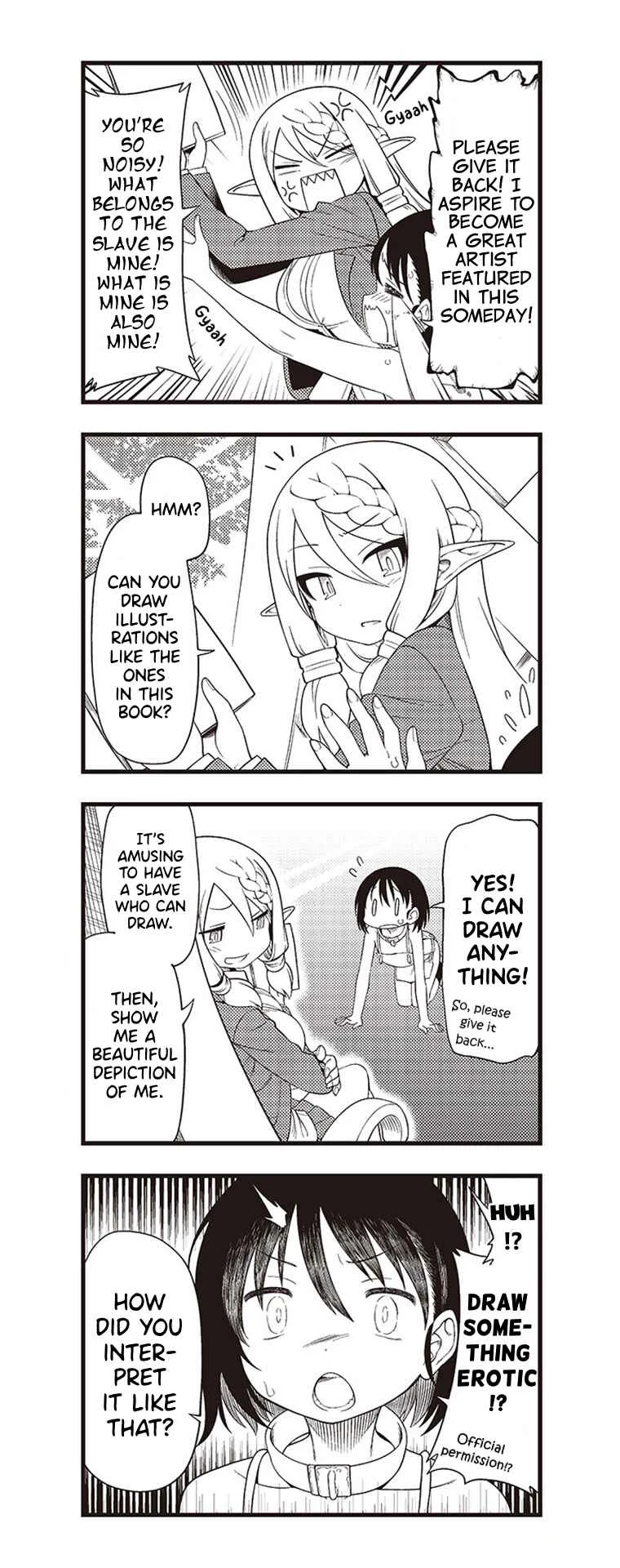 Watashi, Isekai de Dorei ni Sarechaimashita (Naki) Shikamo Goshujin-sama wa Seikaku no Warui Elf no Joou-sama! (demo Chou Bijin ← Koko Daiji) Munou Sugite Nonoshiraremakuru kedo Douryou no Orc ga Iyashi-kei dashi Sato no Elf wa Kawaiishi Kekkou Tanoshinderu Watashi desu. Chapter 2 - Page 7