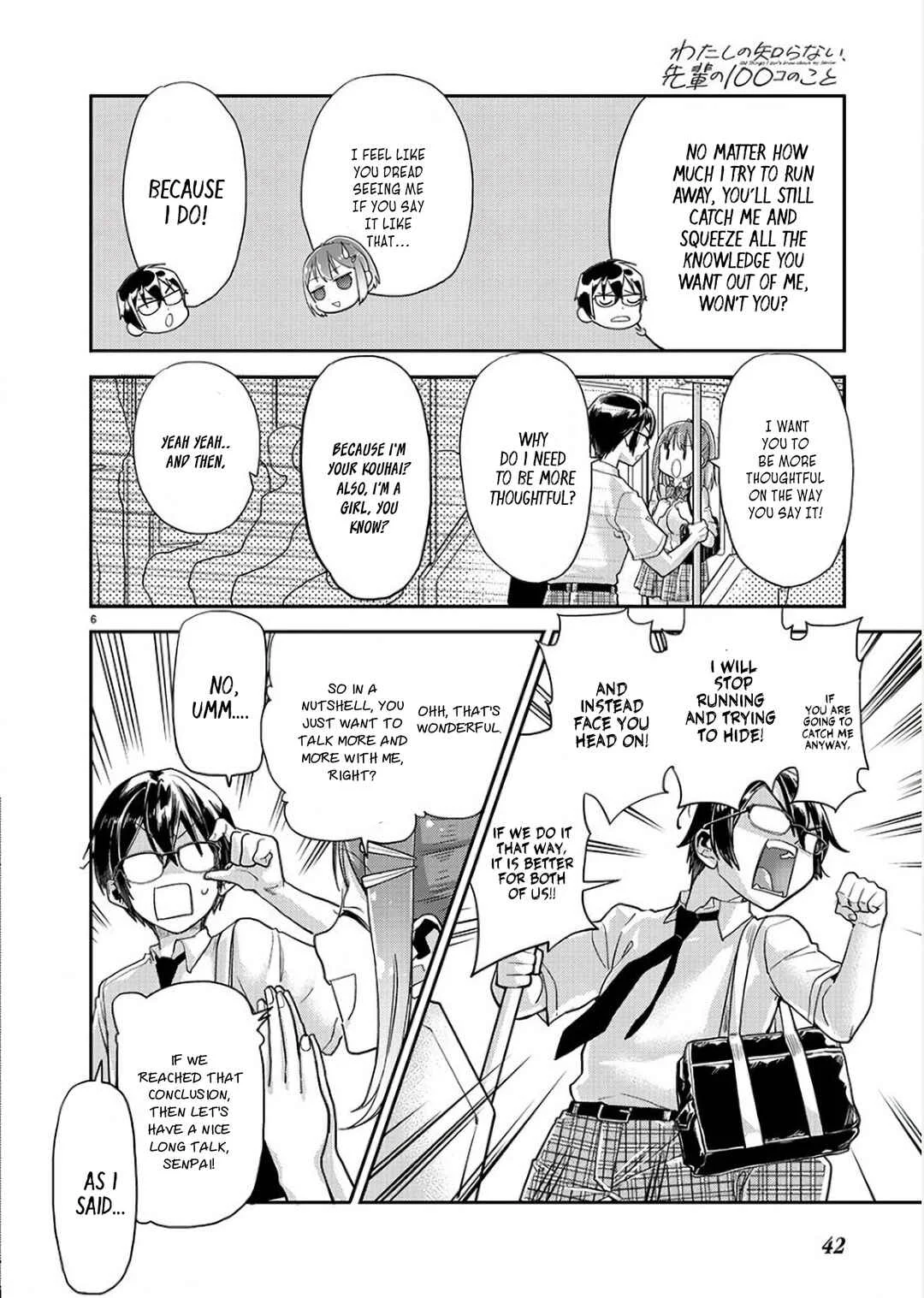 Watashi no Shiranai, Senpai no 100 Ko no Koto Chapter 4: What's Your Name Senpai? - Page 6