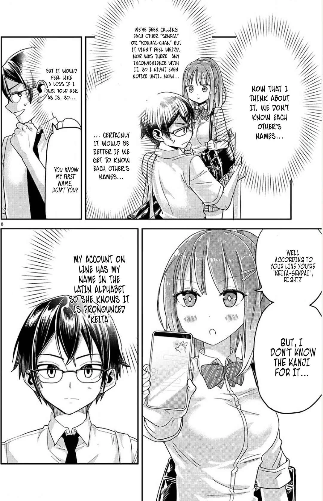 Watashi no Shiranai, Senpai no 100 Ko no Koto Chapter 4: What's Your Name Senpai? - Page 8