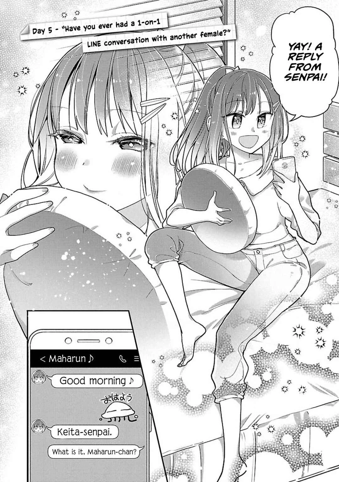 Watashi no Shiranai, Senpai no 100 Ko no Koto Chapter 5: Have you ever had a 1-on-1 LINE conversation with another female? - Page 2