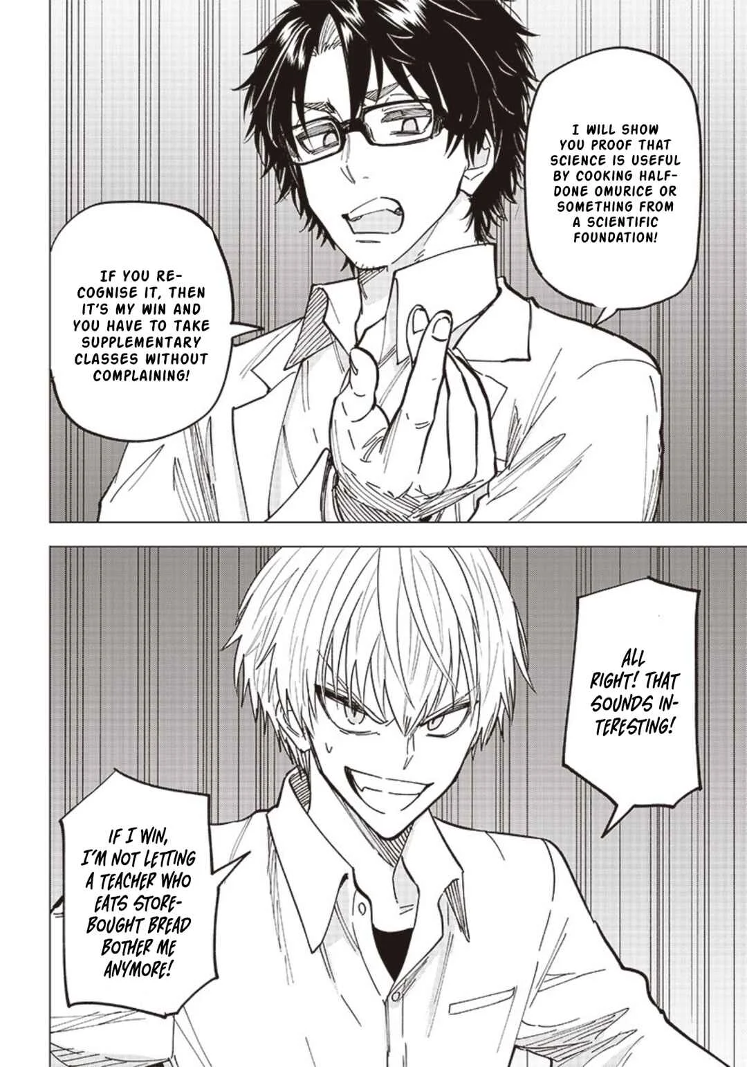 Yankee-kun to Kagaku Gohan Chapter 1: 1st Period: Water-bath Cooked Omurice - Page 32