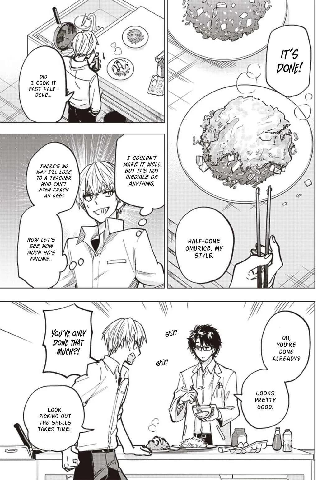 Yankee-kun to Kagaku Gohan Chapter 1: 1st Period: Water-bath Cooked Omurice - Page 39