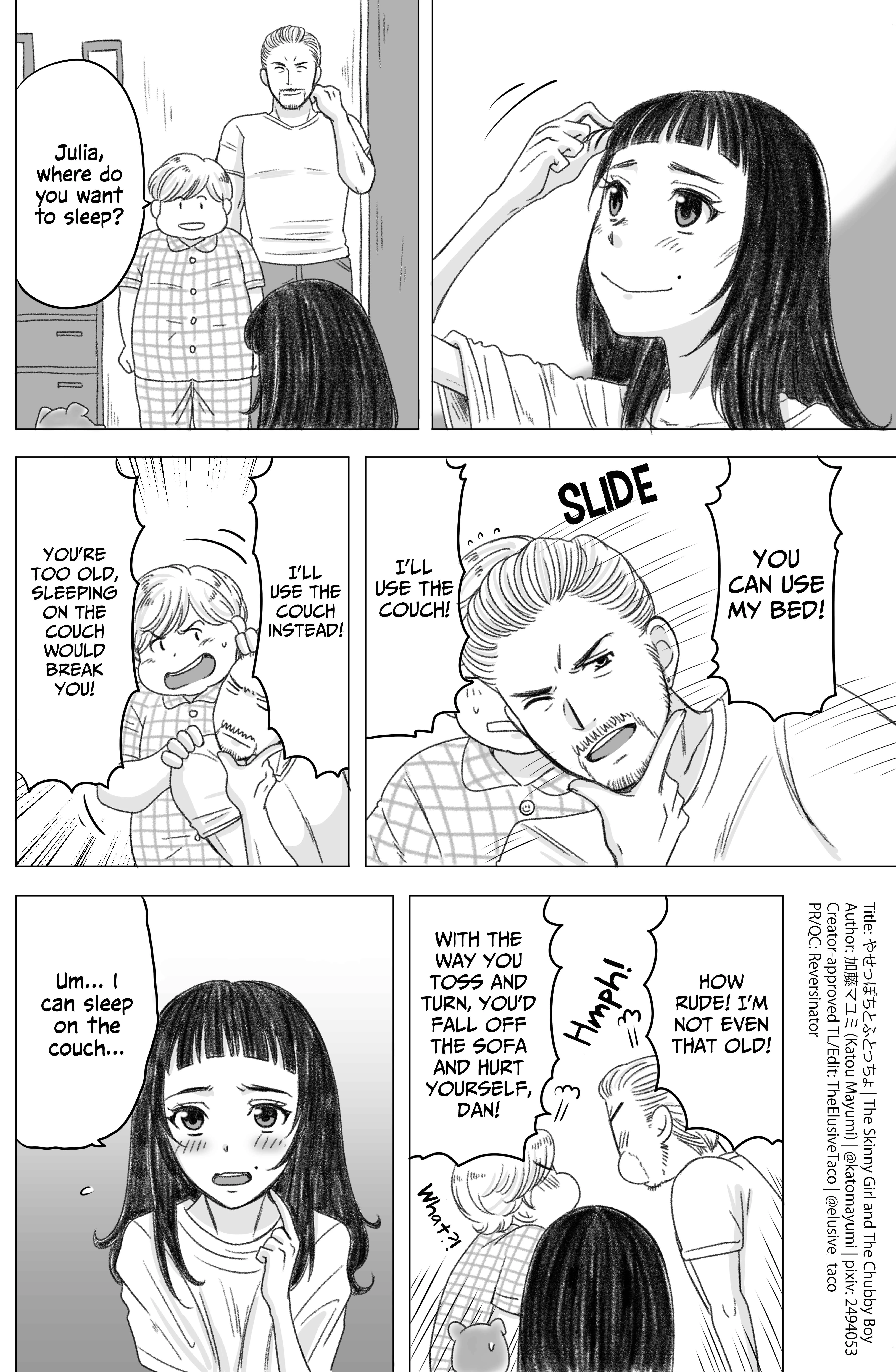 Yaseppochi to Futoccyo (Pre-Serialization) Chapter 4 - Page 1