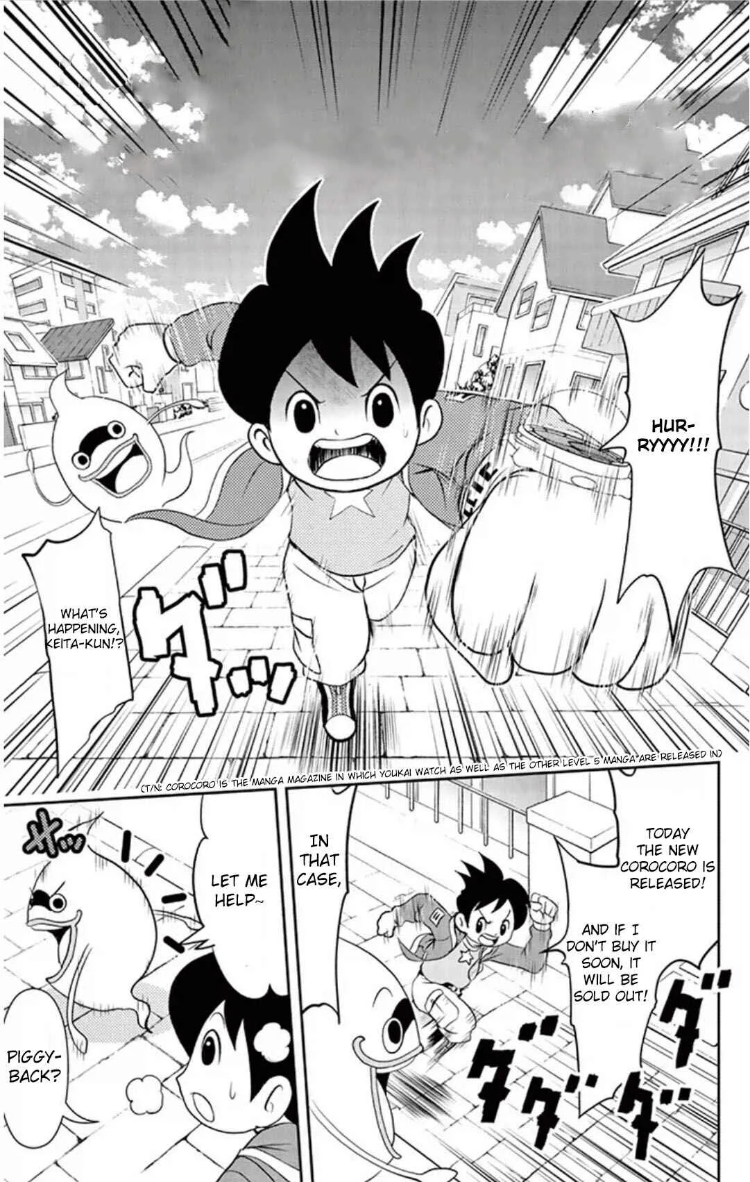 Yo-kai Watch Chapter 6: Keitas Lucky Day - Rare Youkai Tsuchinoko - Page 1