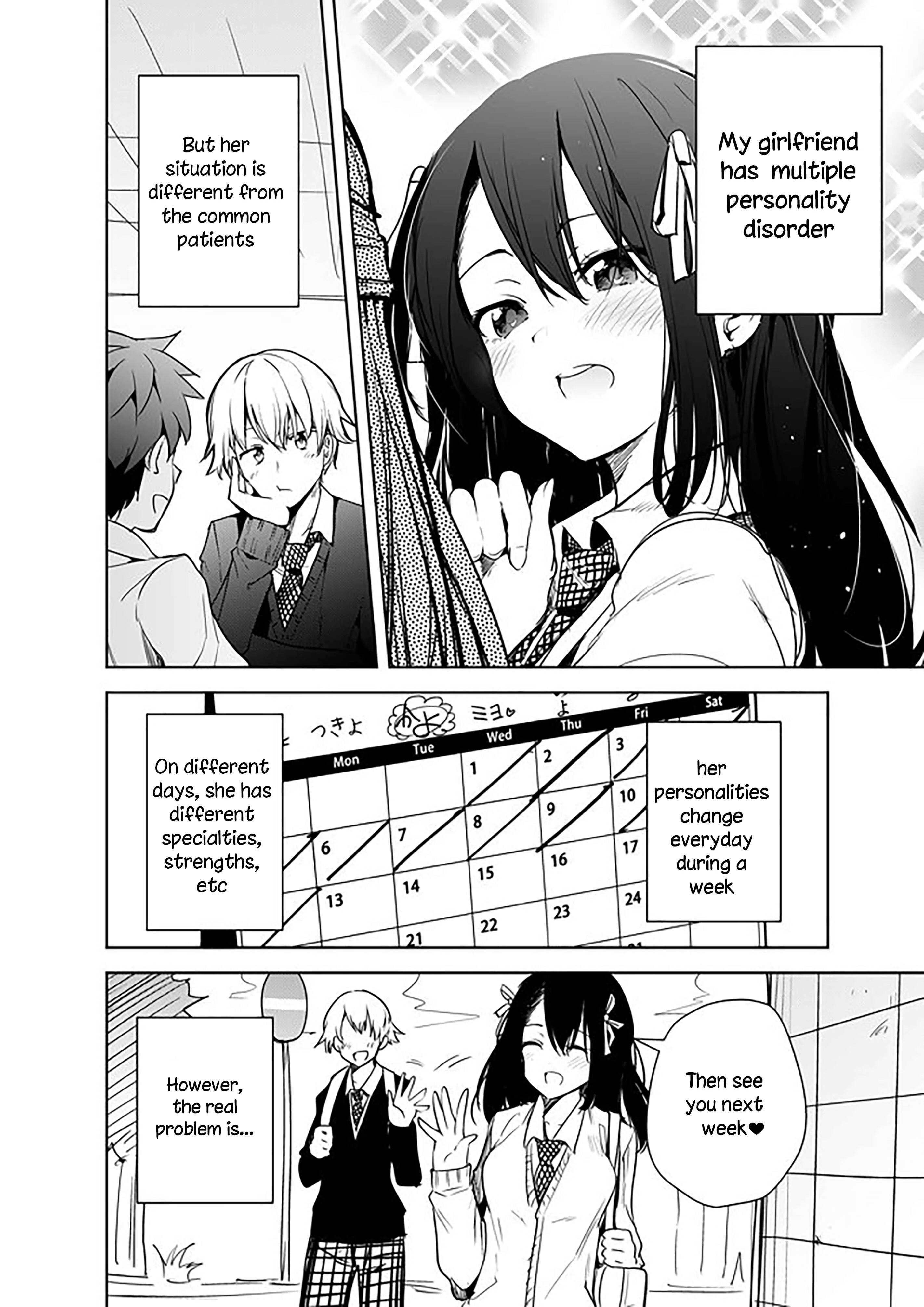Youbi Goto ni Jinkaku ga Irekawaru Kanojo no Manga Chapter 1 - Page 1