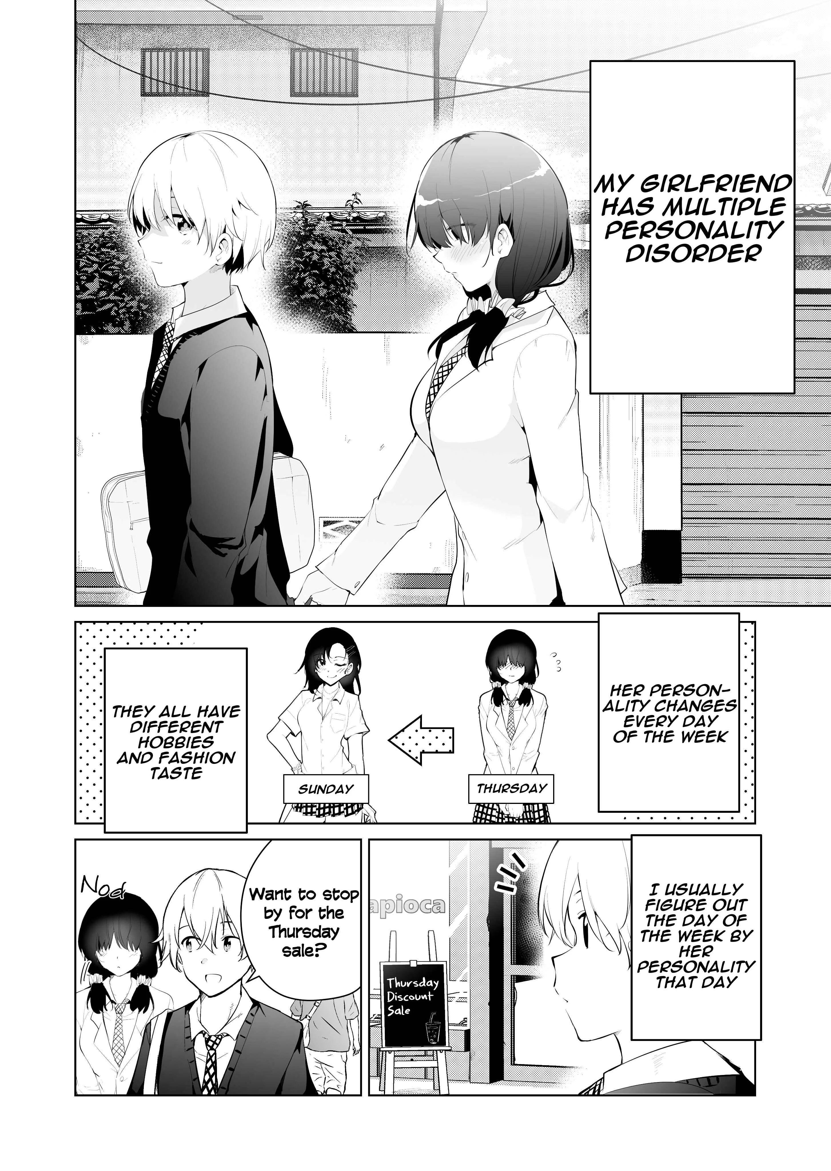 Youbi Goto ni Jinkaku ga Irekawaru Kanojo no Manga Chapter 3 - Page 1
