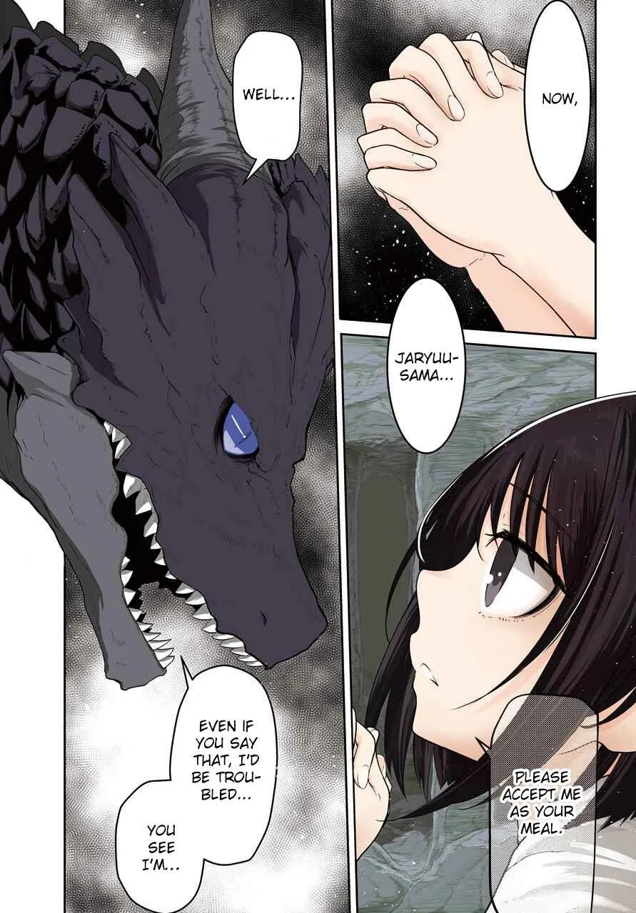 Yowai 5000-nen no Soushoku Dragon, Iware naki Jaryuu Nintei: Yada Kono Ikenie, Hito no Hanashi wo Kiite Kurenai Chapter 1: This Girl Sacrifice Will Do Anything It Takes To Make Me Eat Her - Page 1