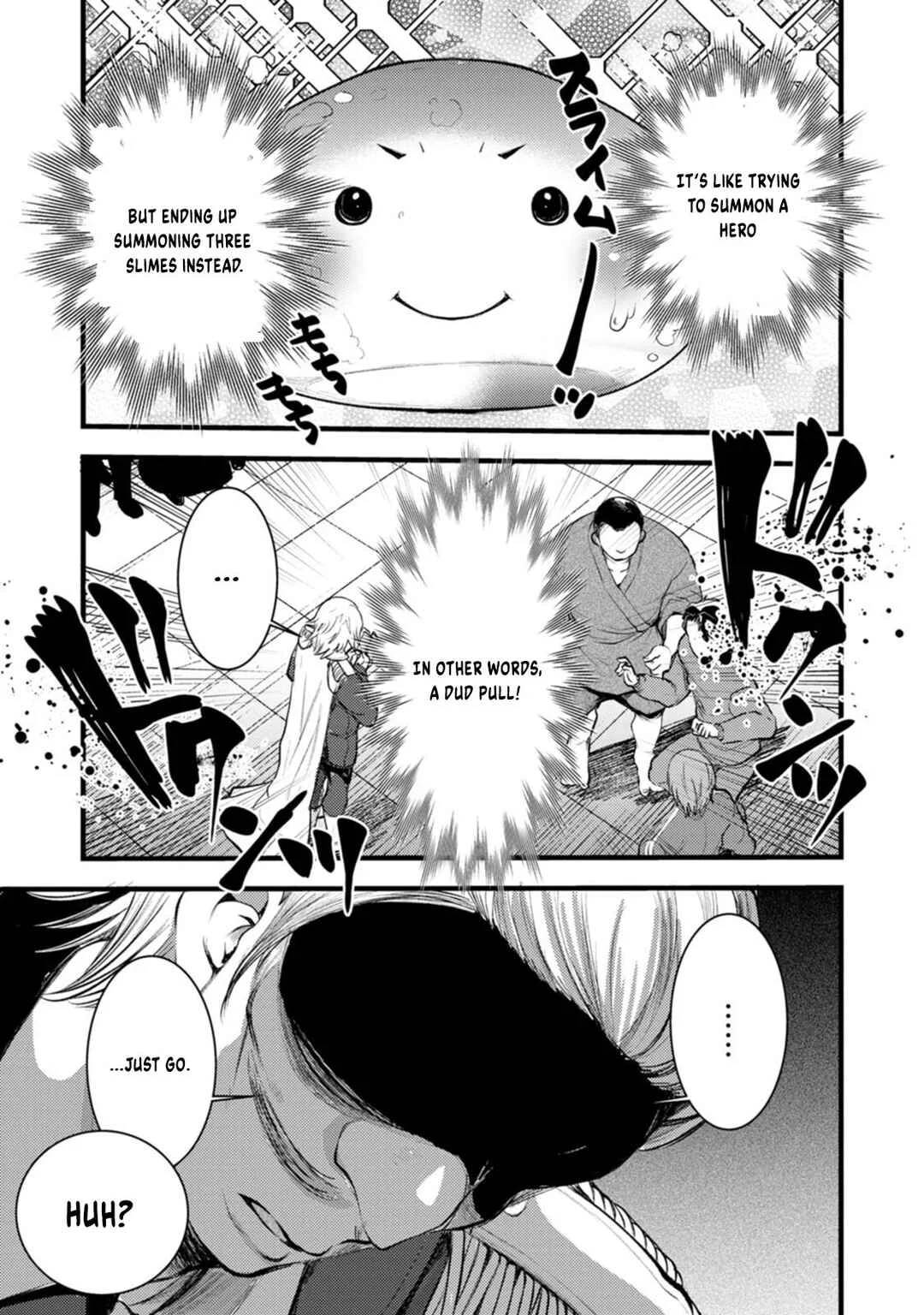 Yuusha ni Narenakatta Sanbaka Trio wa, Kyou mo Otoko Meshi wo Koshiraeru. Chapter 1 - Page 36
