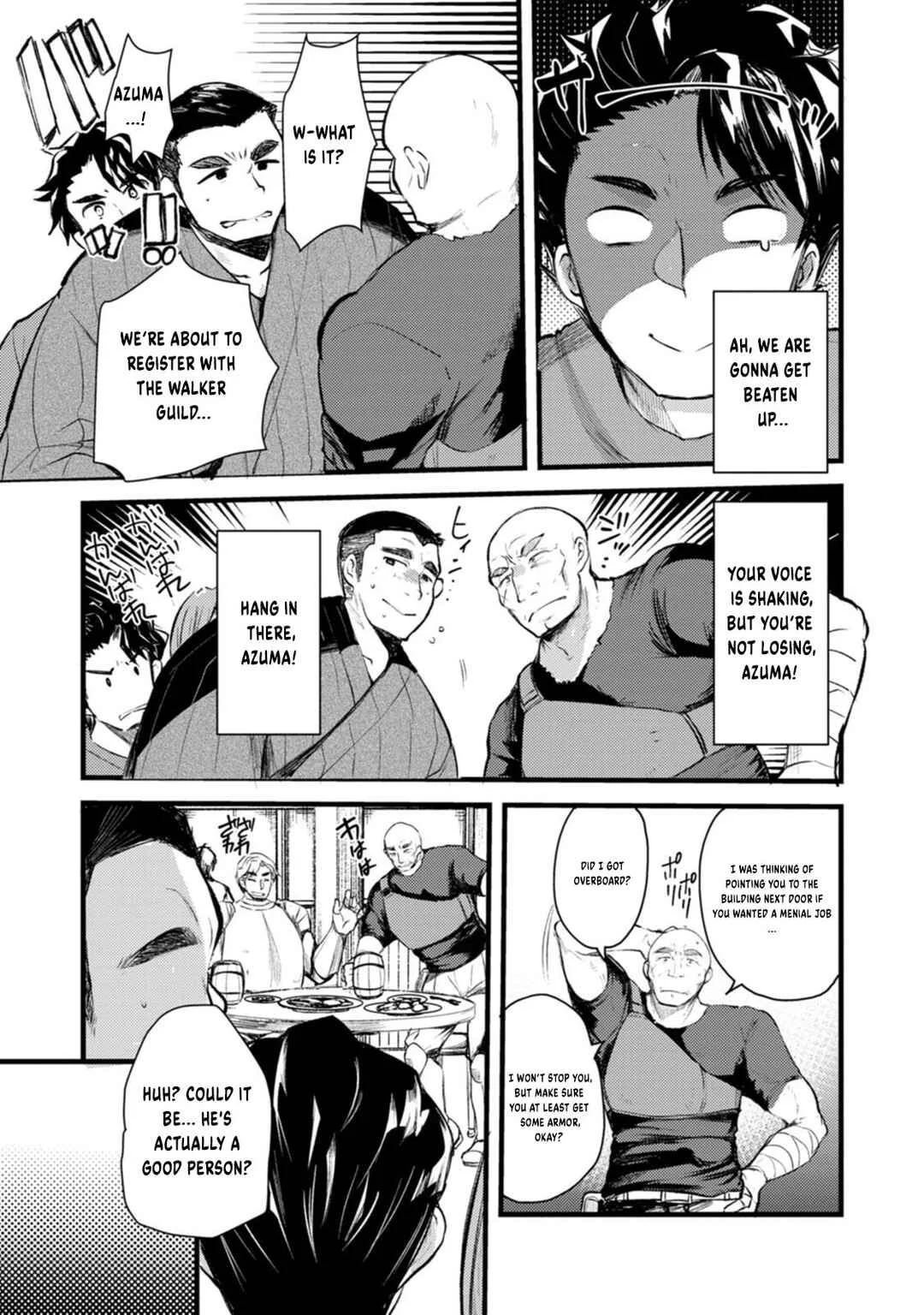 Yuusha ni Narenakatta Sanbaka Trio wa, Kyou mo Otoko Meshi wo Koshiraeru. Chapter 2 - Page 10