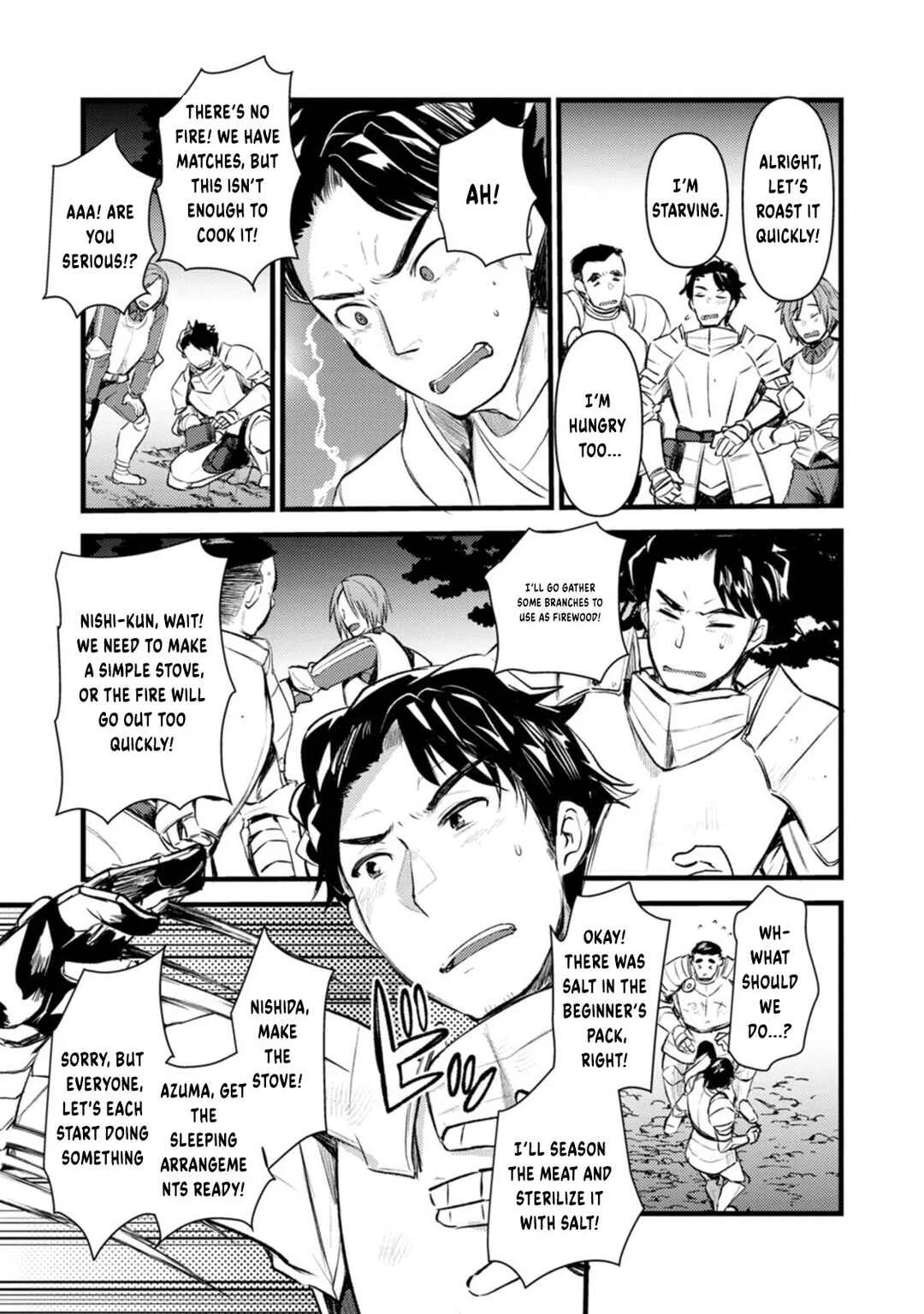 Yuusha ni Narenakatta Sanbaka Trio wa, Kyou mo Otoko Meshi wo Koshiraeru. Chapter 2 - Page 24