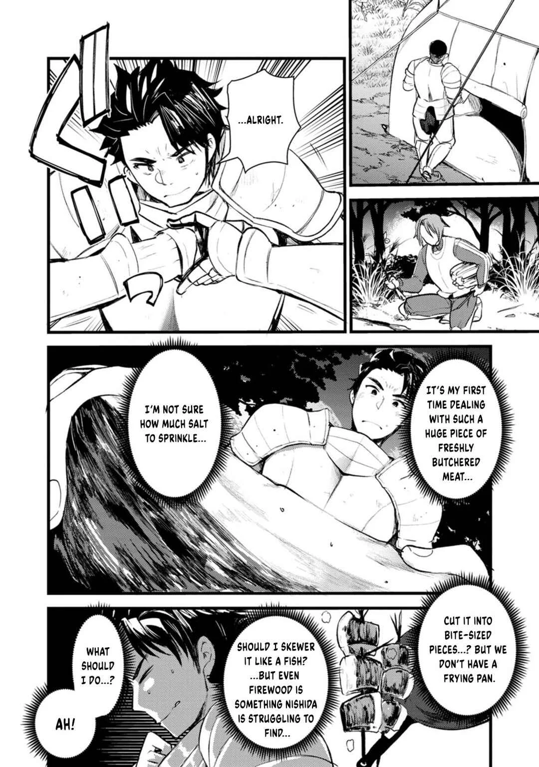Yuusha ni Narenakatta Sanbaka Trio wa, Kyou mo Otoko Meshi wo Koshiraeru. Chapter 2 - Page 25