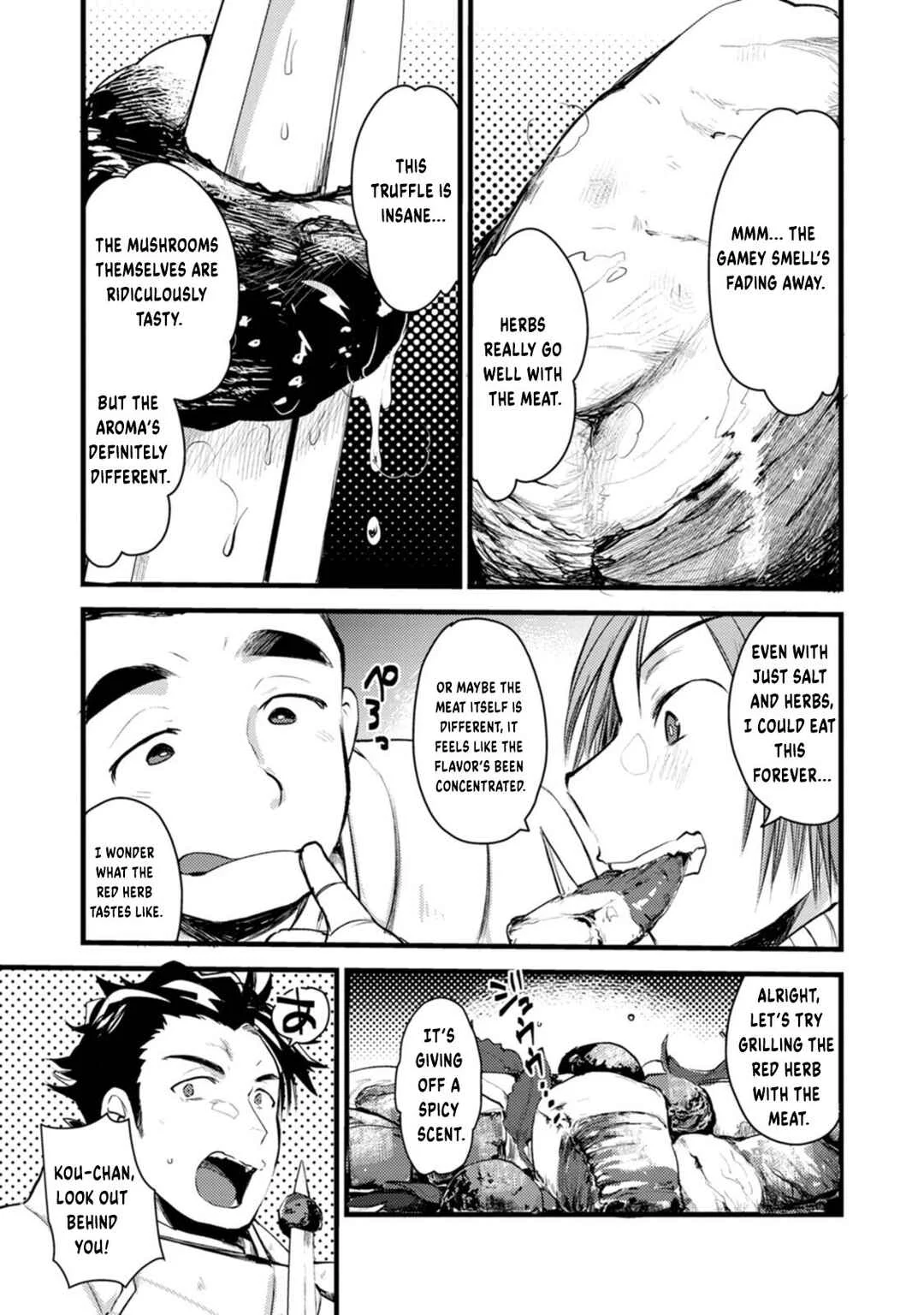 Yuusha ni Narenakatta Sanbaka Trio wa, Kyou mo Otoko Meshi wo Koshiraeru. Chapter 3 - Page 12