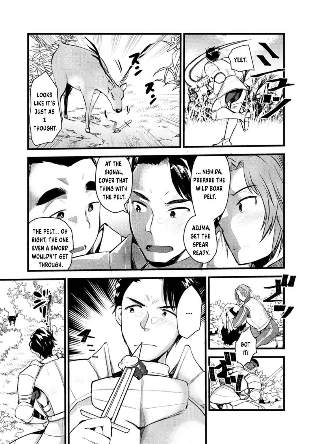 Yuusha ni Narenakatta Sanbaka Trio wa, Kyou mo Otoko Meshi wo Koshiraeru. Chapter 3 - Page 14