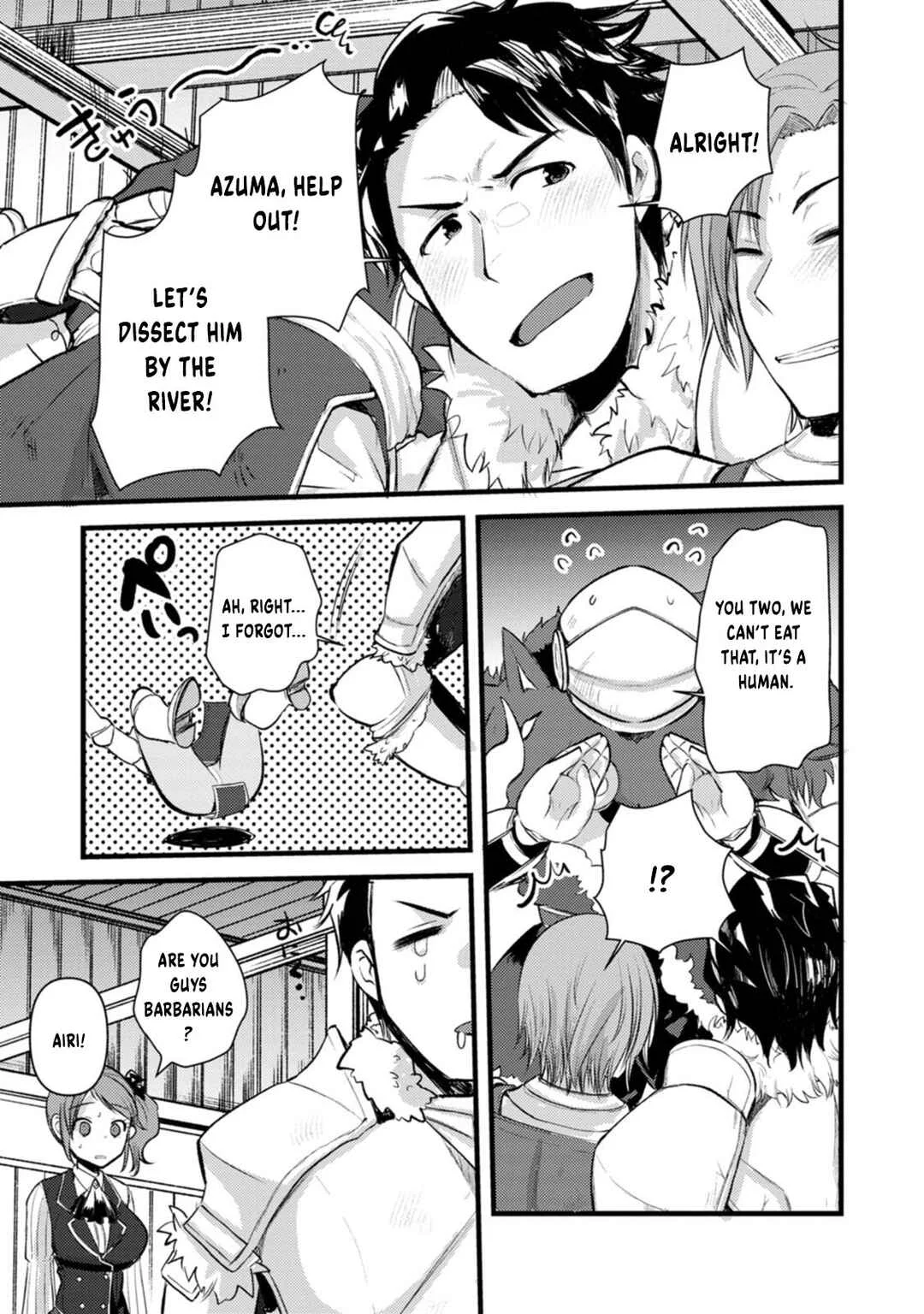 Yuusha ni Narenakatta Sanbaka Trio wa, Kyou mo Otoko Meshi wo Koshiraeru. Chapter 3 - Page 30