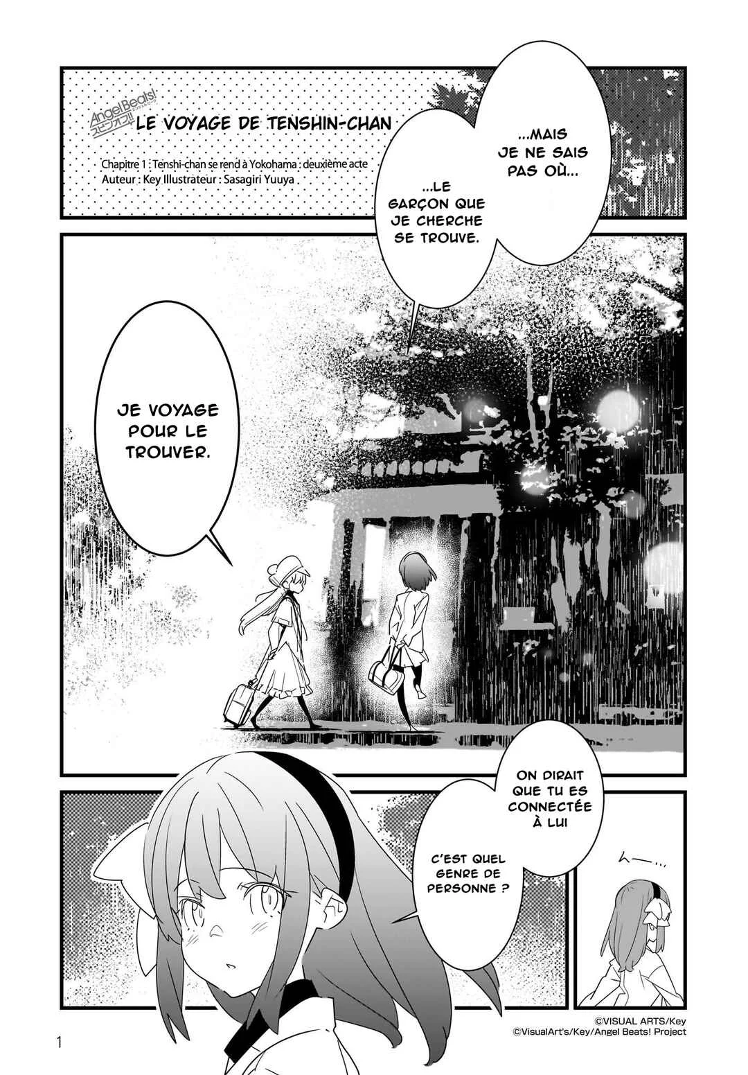 Angel Beats! Spin-off!! Tabisuru Tenshi-chan Chapitre 1.2: Tenshi-chan se rend à Yokohama : deuxième acte - Page 3