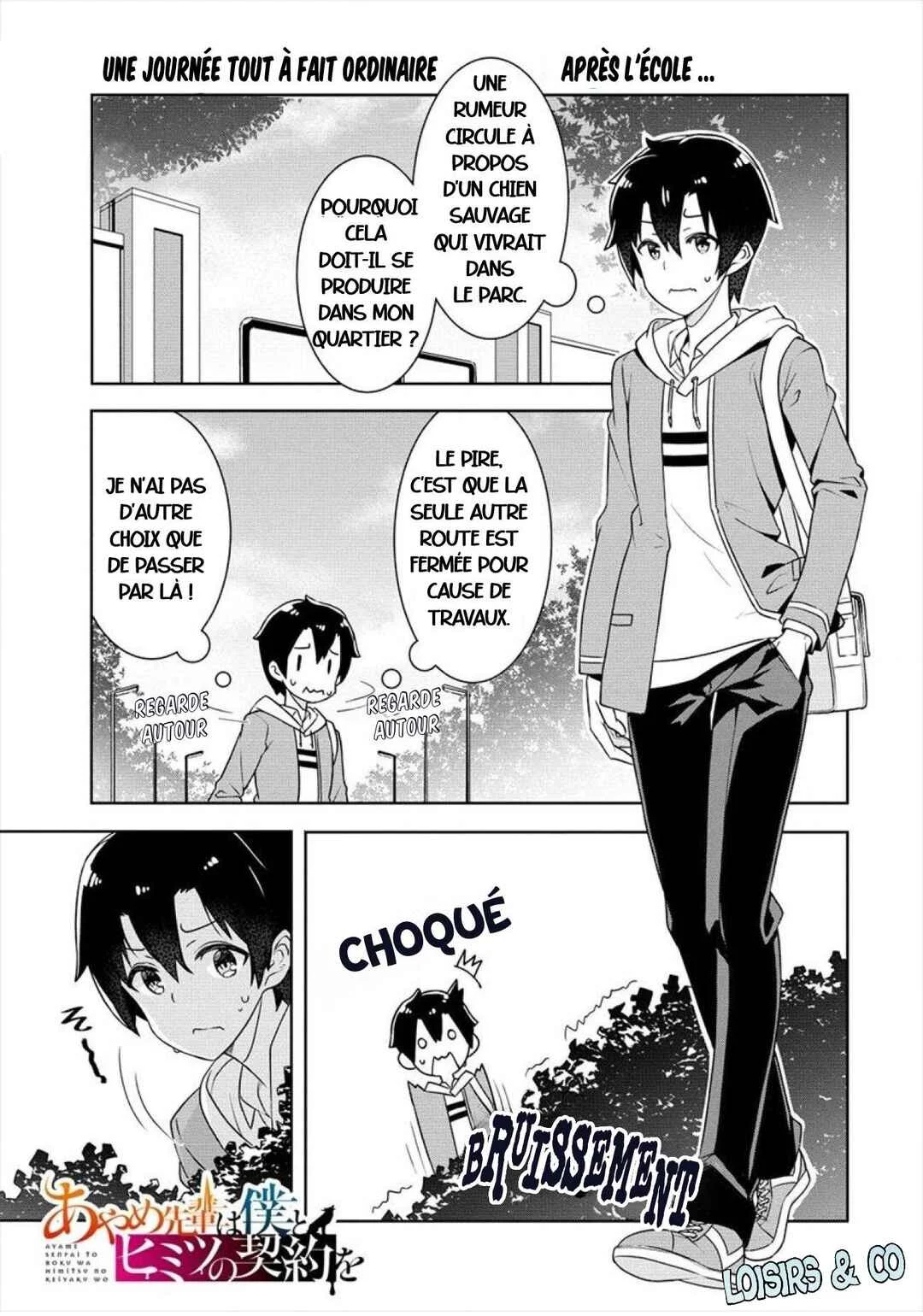 Ayame-senpai wa Boku to Himitsu no Keiyaku wo Chapitre 1: Je serai tienne - Page 1
