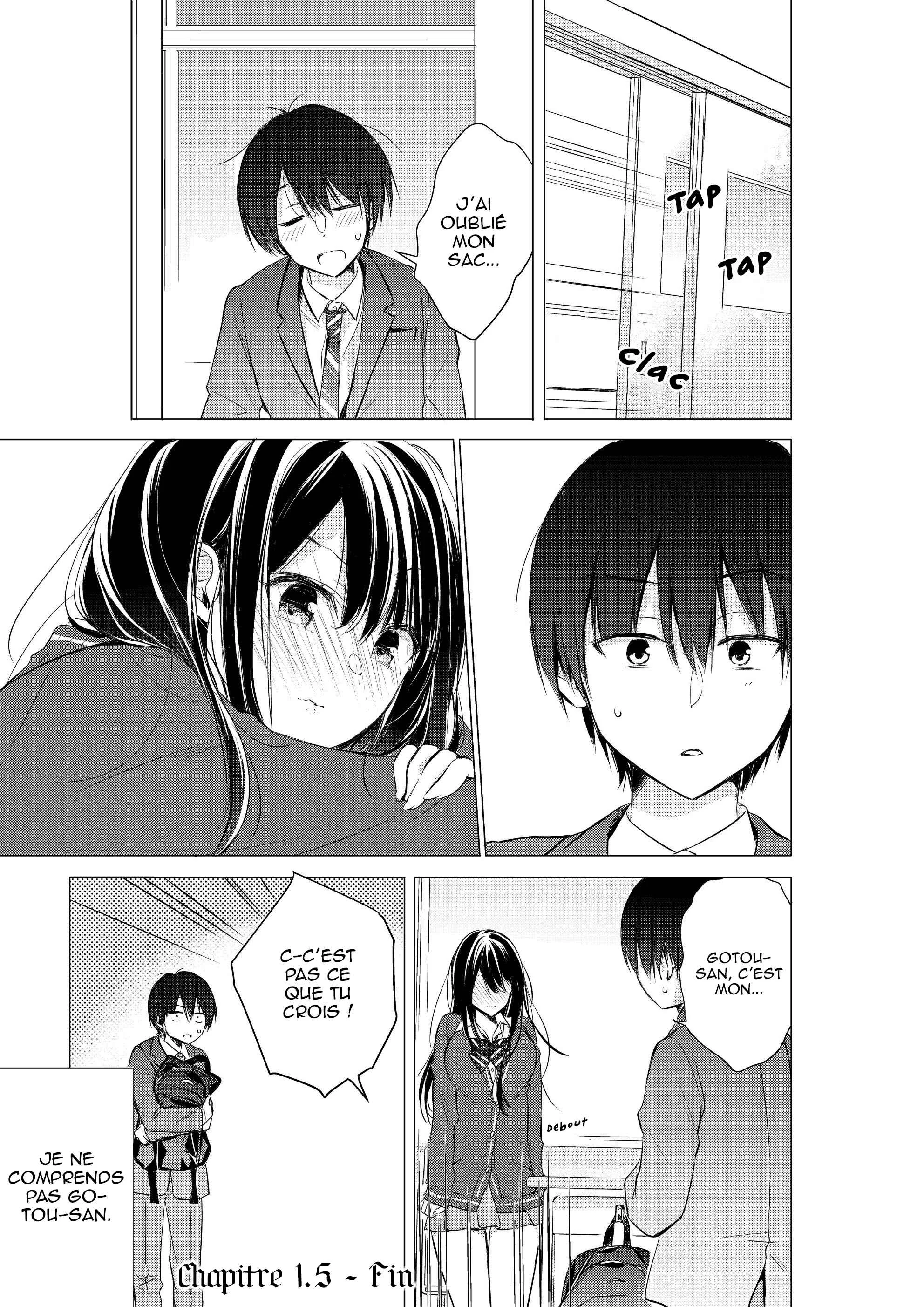 Gotou-san wa Furimukasetai! Chapitre 1.1: Extra : L'incident après les cours - Page 3