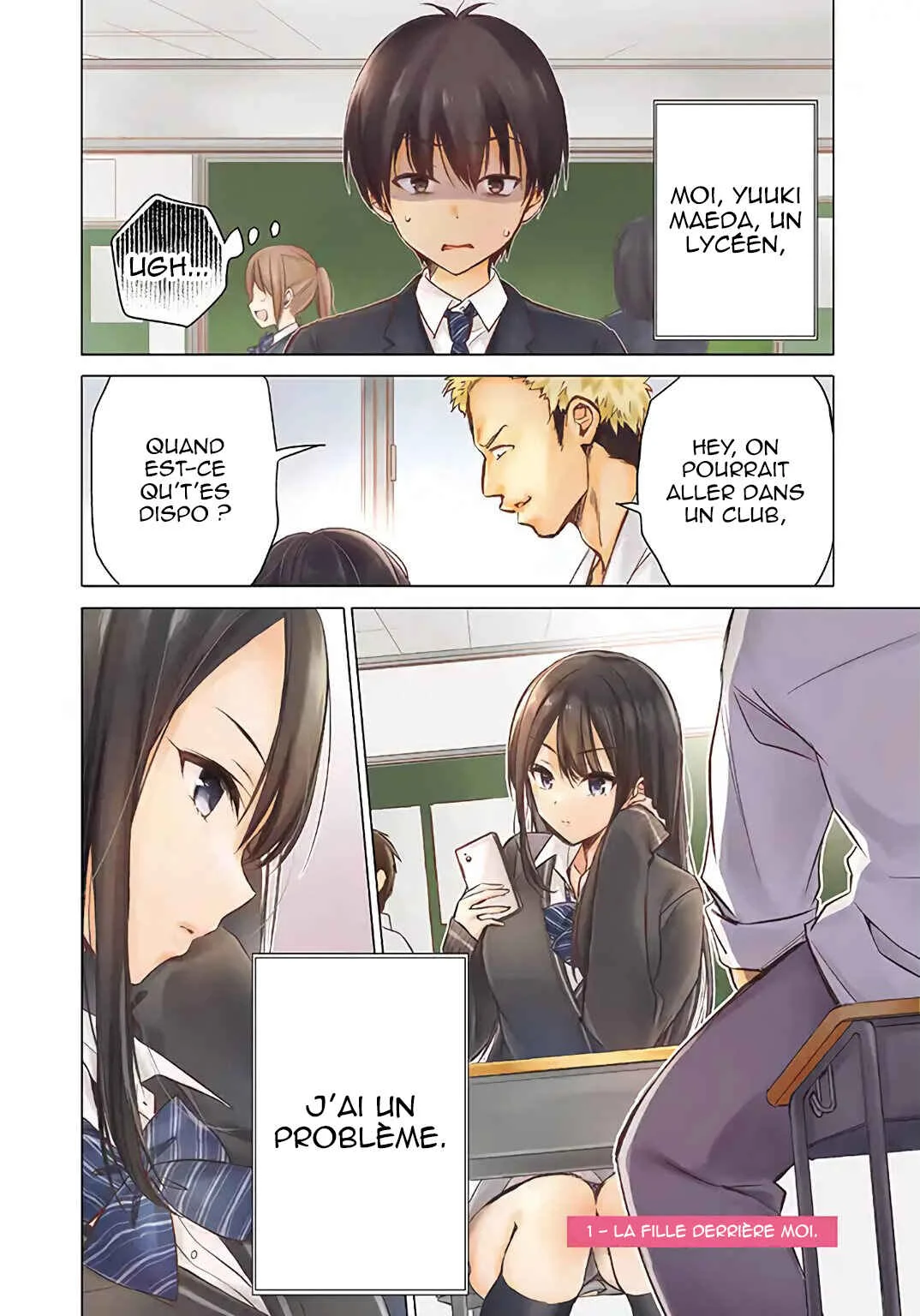 Gotou-san wa Furimukasetai! Chapitre 1: La fille dérrière moi - Page 1