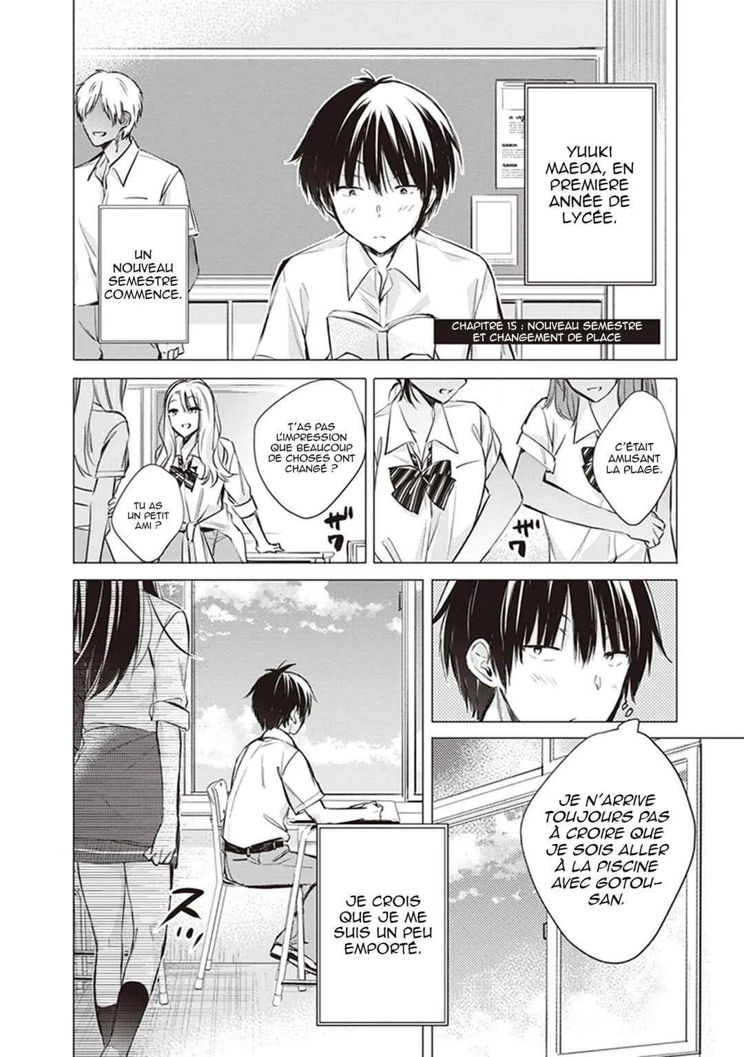 Gotou-san wa Furimukasetai! Chapitre 13: Nouveau semestre et changement de place - Page 1