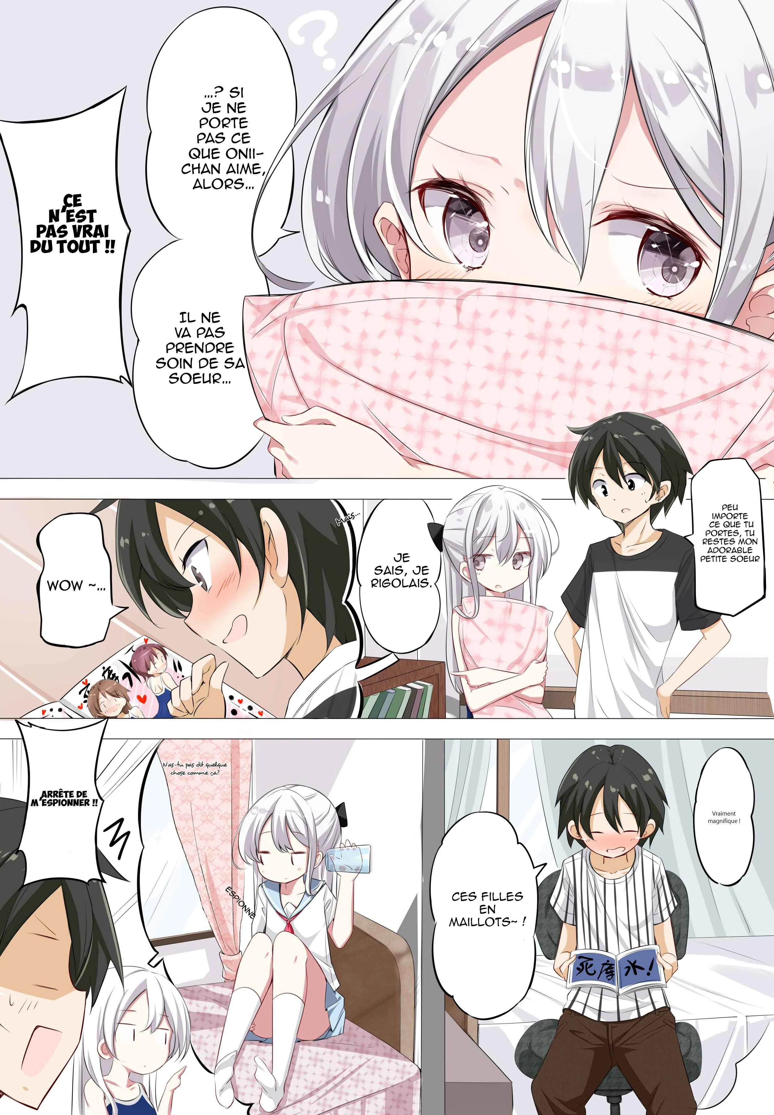 Imouto ga Ichi Nichi Ikkai Shika Me wo Awasete Kurenai. Chapitre 2: ma petite soeur en maillot de bain ne me regarde qu'une fois par jour - Page 2