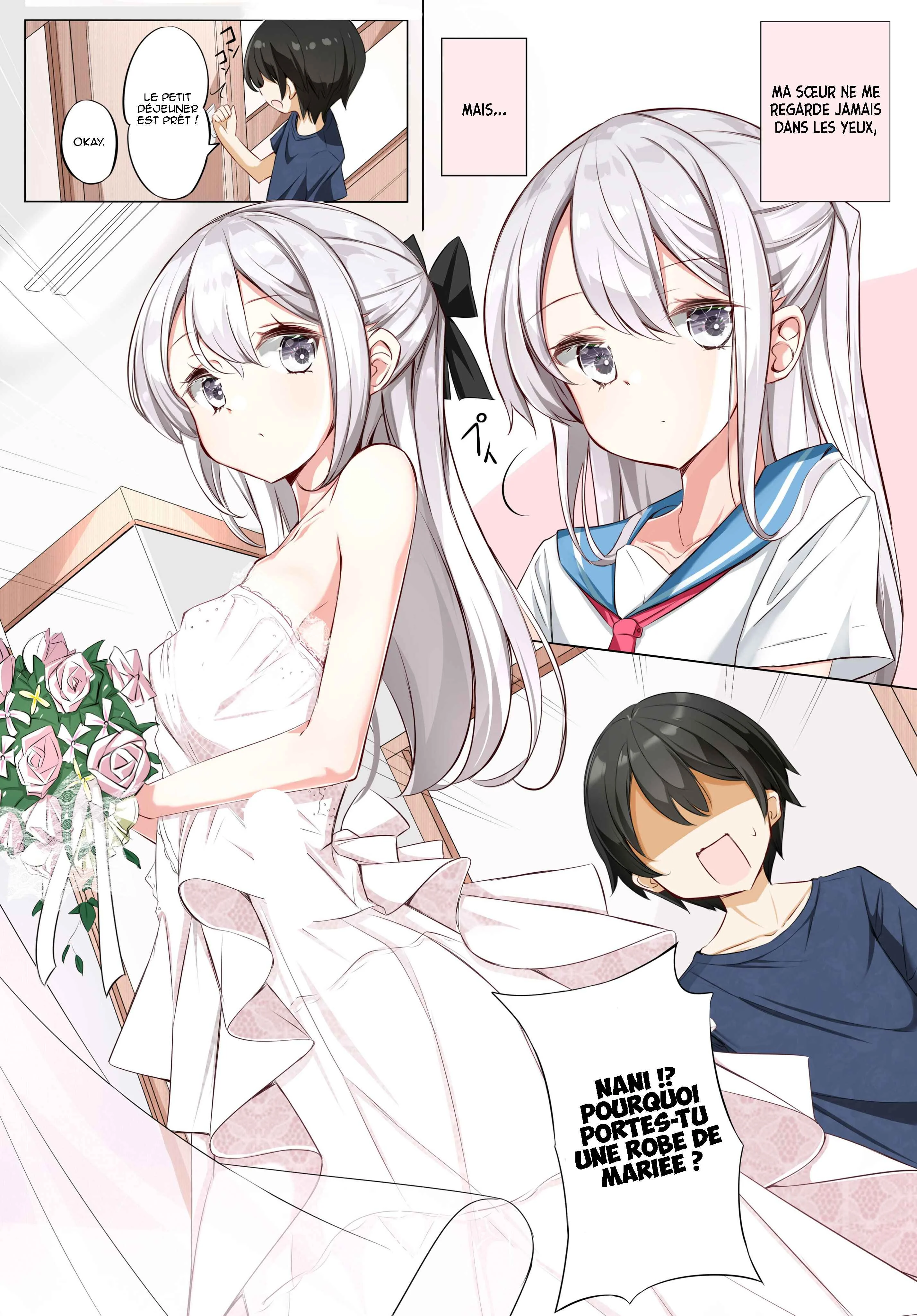 Imouto ga Ichi Nichi Ikkai Shika Me wo Awasete Kurenai. Chapitre 5: Une seule fois dans le ciel, je rencontrerai ma sœur en robe de mariée - Page 1