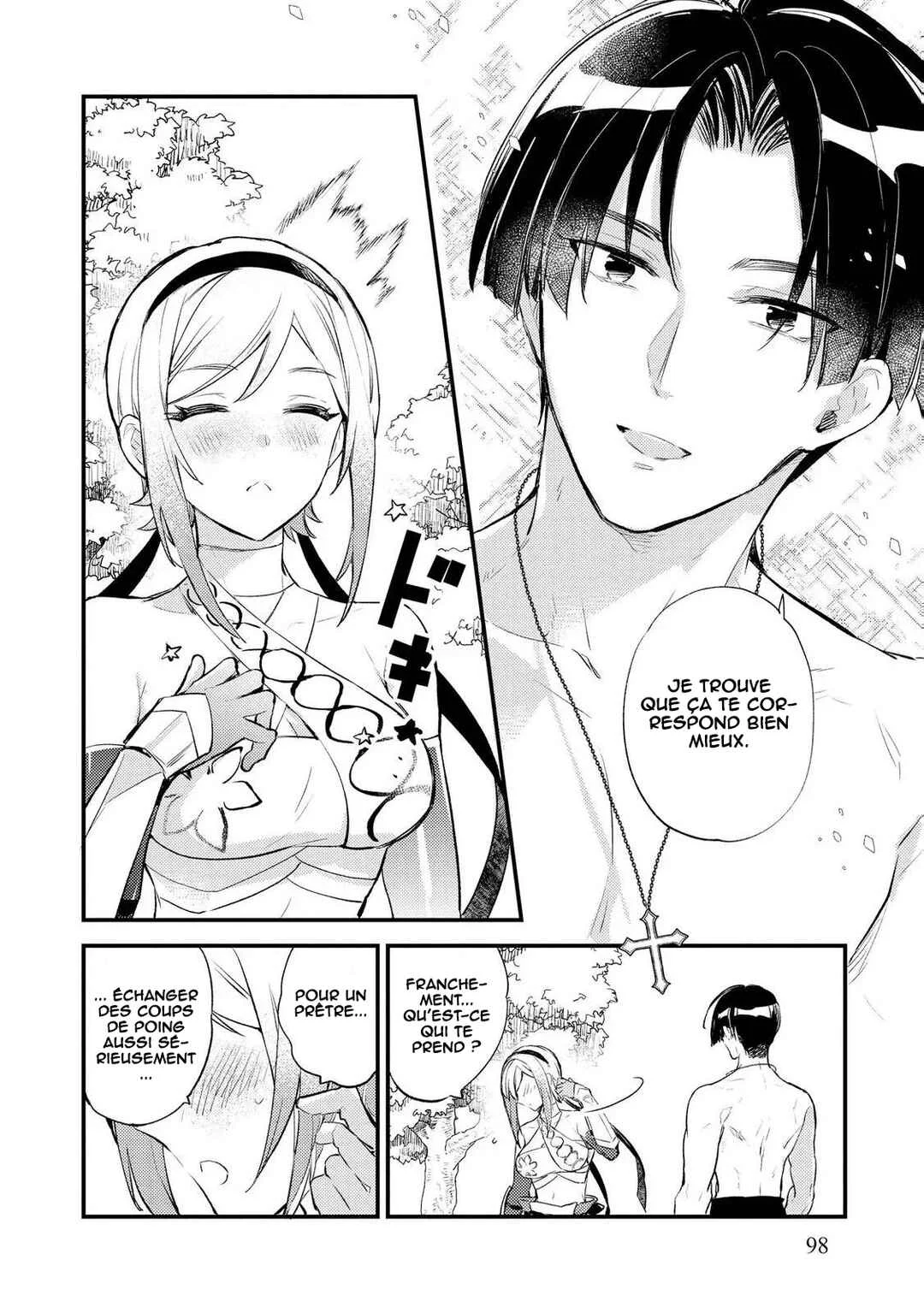 "[Jashin no Chi] ga Nagareteiru" to Iware, Shinsei Kyoukai wo Tsuihou Sareta Shinpu desu. ~Rifujin na Riyuu de Kyoukai wo Oidasaretara, Shinkou Taishou no Megami-sama mo Issho ni Tsuitekichaimashita~ Chapitre 4: Mission de sauvetage - Page 7