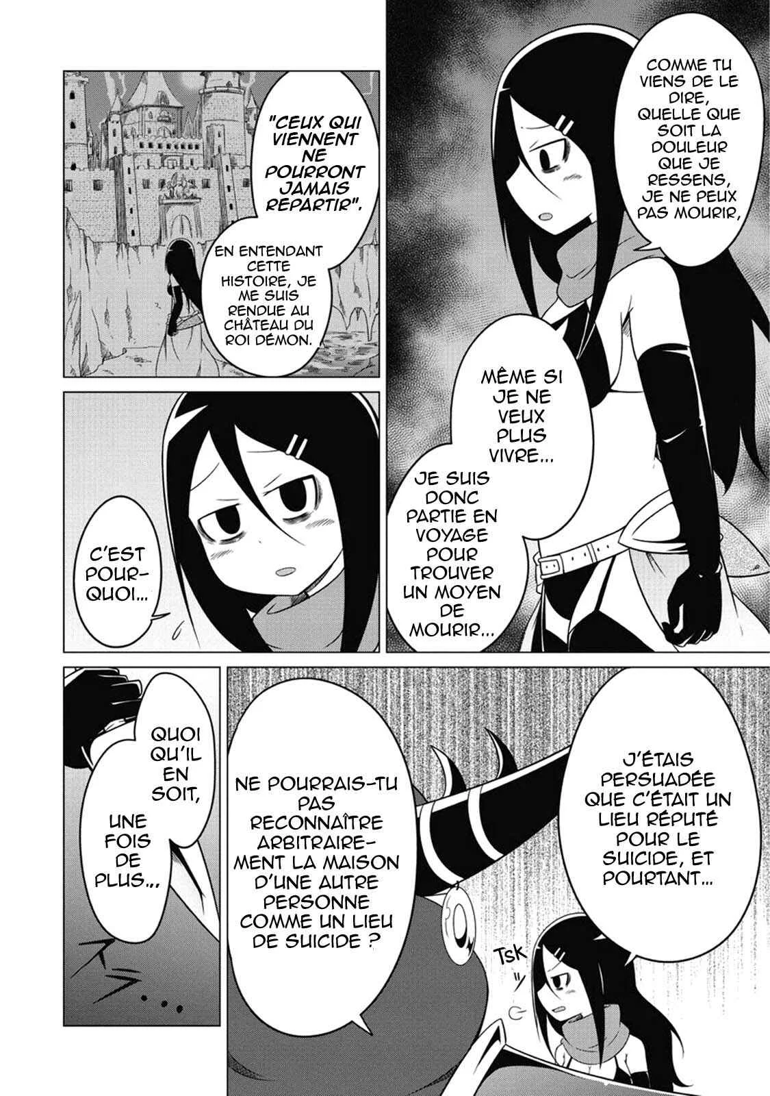 Jisatsushitai Onna Yuusha ni Maou ga Komarasareteimasu! Chapitre 1 - Page 14