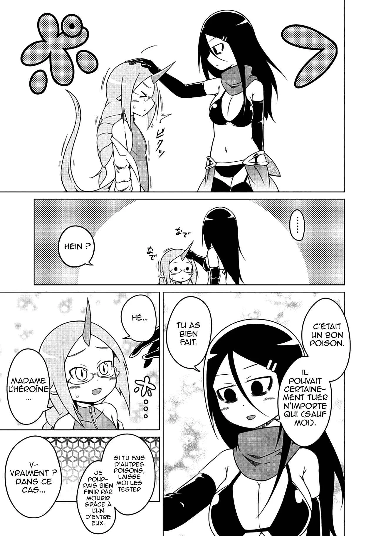 Jisatsushitai Onna Yuusha ni Maou ga Komarasareteimasu! Chapitre 2: L'héroine se noie dans un marécage empoisonné - Page 14