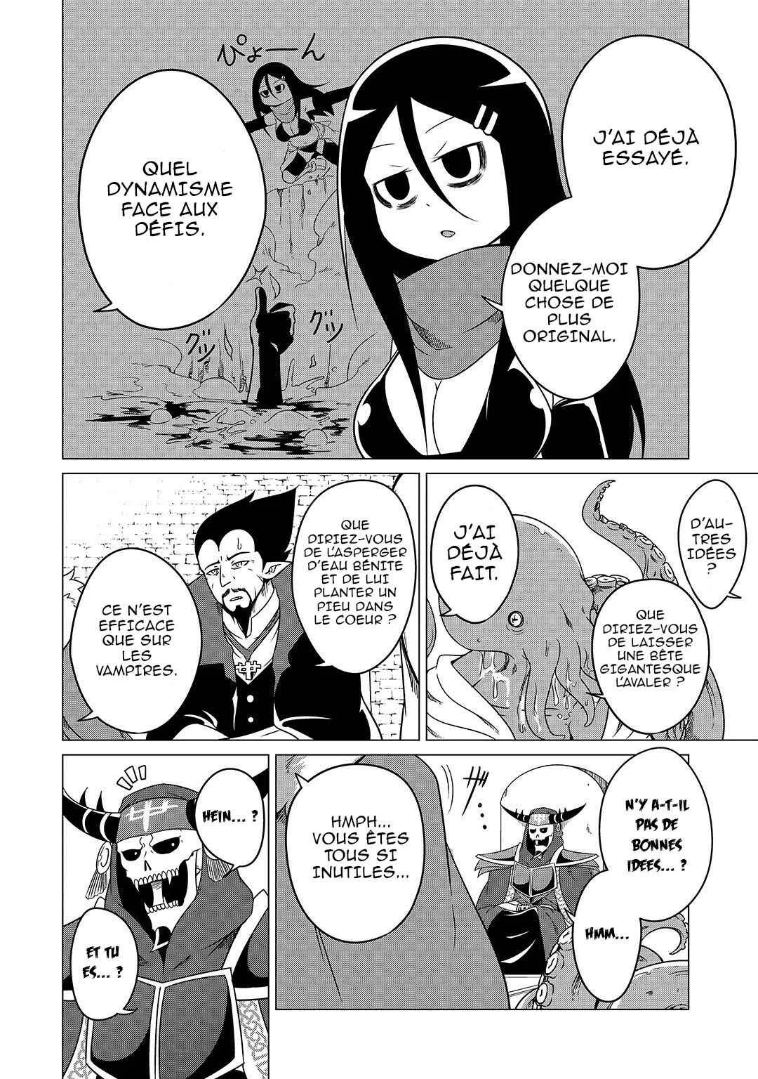 Jisatsushitai Onna Yuusha ni Maou ga Komarasareteimasu! Chapitre 4: Réunion d'urgence au château du Roi Démon - Page 3