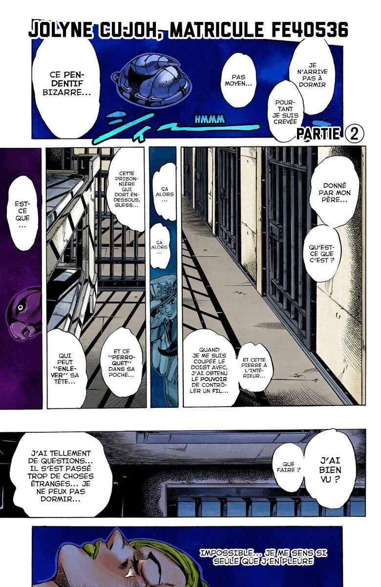 JoJo no Kimyou na Bouken: Part 6 - Stone Ocean Color-ban Chapitre 5: Jolyne Cujoh, matricule FE40536 Partie 2 - Page 1