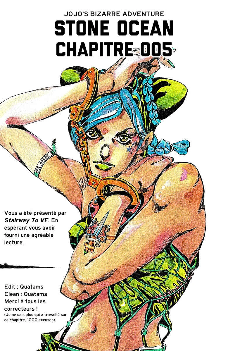 JoJo no Kimyou na Bouken: Part 6 - Stone Ocean Color-ban Chapitre 5: Jolyne Cujoh, matricule FE40536 Partie 2 - Page 20