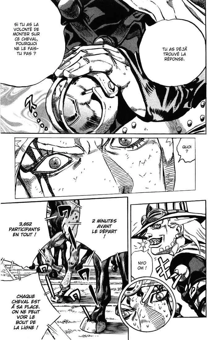 JoJo no Kimyou na Bouken: Part 7 - Steel Ball Run Chapitre 4: 25 septembre 1890, 7h06. Commence dans trois heures. - Page 23