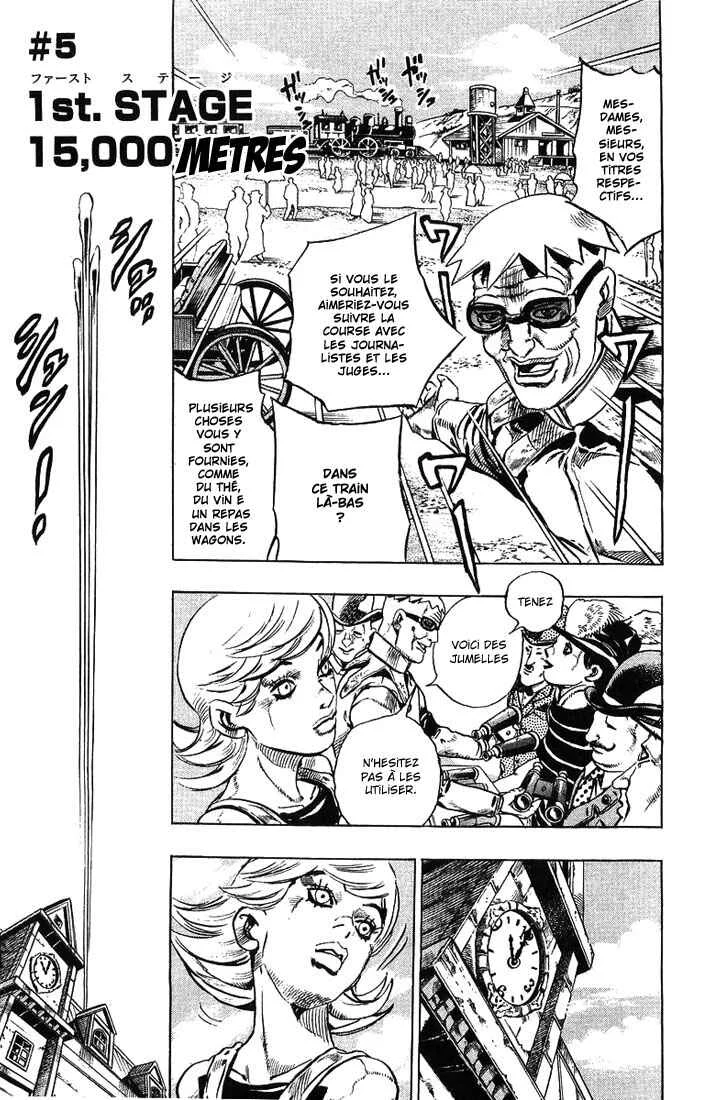 JoJo no Kimyou na Bouken: Part 7 - Steel Ball Run Chapitre 5: 1st. STAGE 15,000 metres - Page 1