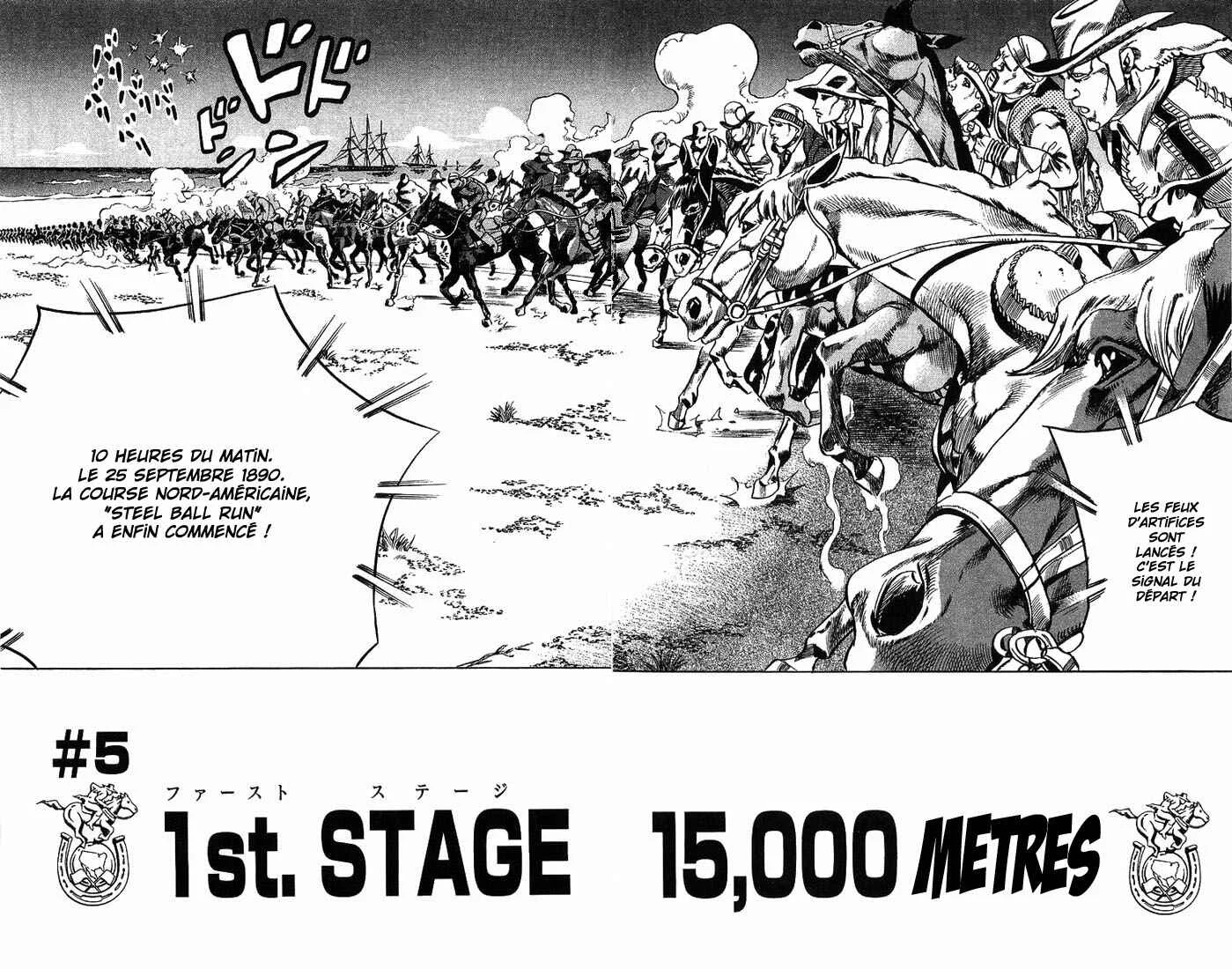 JoJo no Kimyou na Bouken: Part 7 - Steel Ball Run Chapitre 5: 1st. STAGE 15,000 metres - Page 2