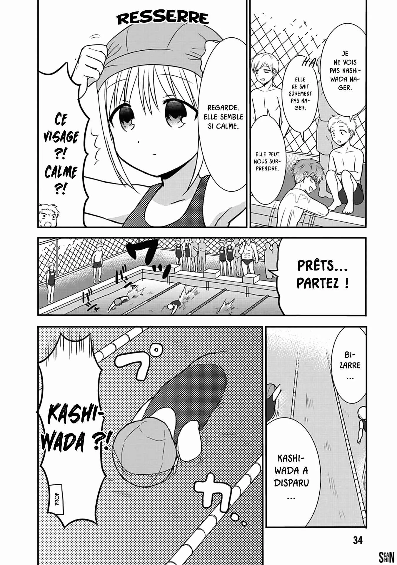 Kao ni Denai Kashiwada-san to Kao ni Deru Oota-kun Chapitre 4: Natation avec Kashiwada et Oota - Page 2