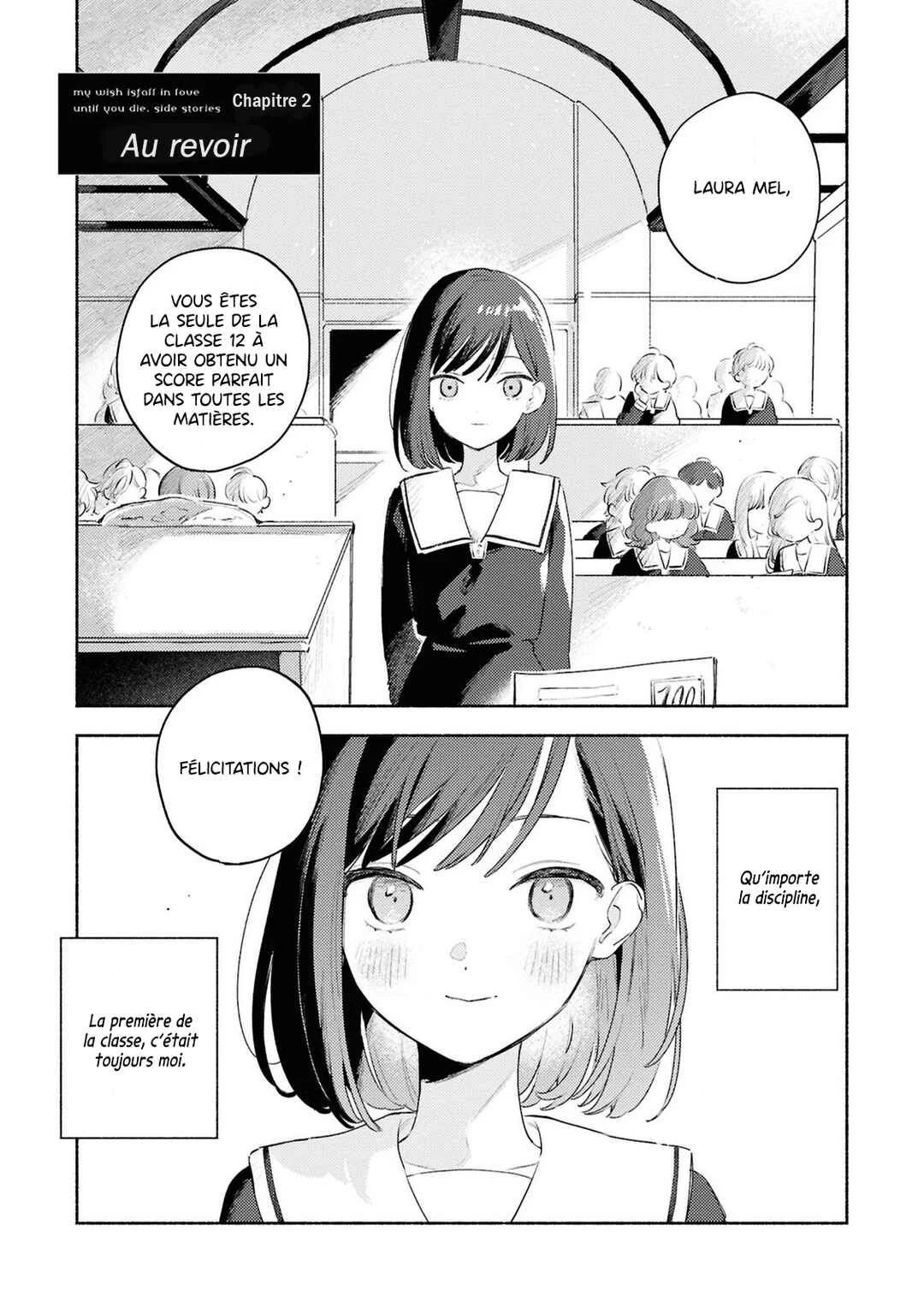 Kimi ga Shinu made Koi wo Shitai Side Stories Chapitre 2: Au revoir - Page 1