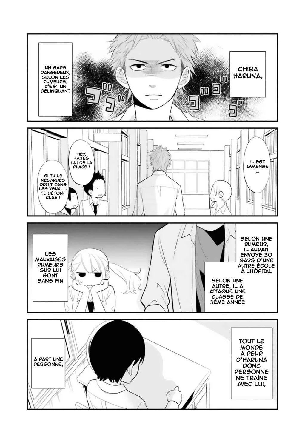 Kuzumi-kun, Can't You Read the Room? Chapitre 0.9: Haruna-kun , le délinquant - Page 1