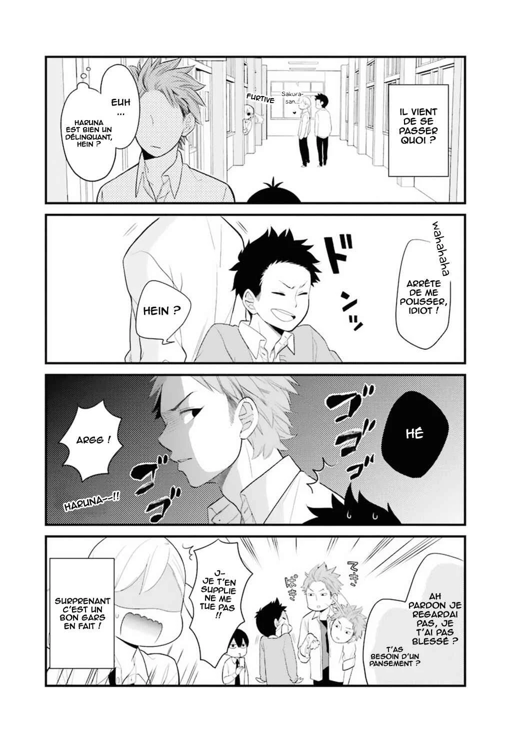 Kuzumi-kun, Can't You Read the Room? Chapitre 0.9: Haruna-kun , le délinquant - Page 4
