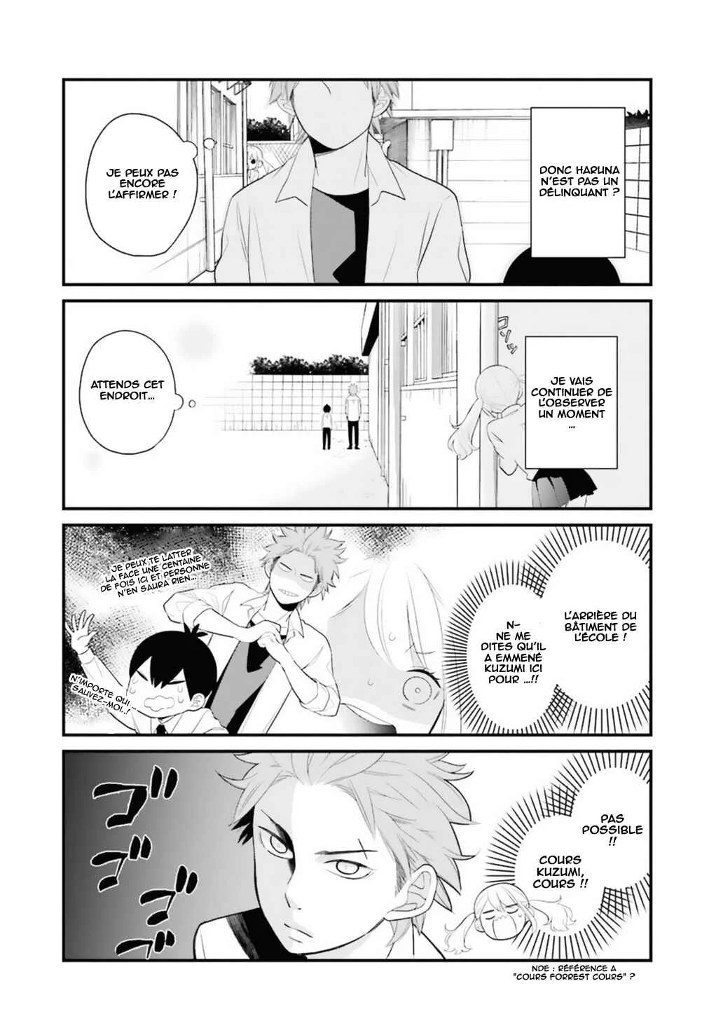 Kuzumi-kun, Can't You Read the Room? Chapitre 0.9: Haruna-kun , le délinquant - Page 5