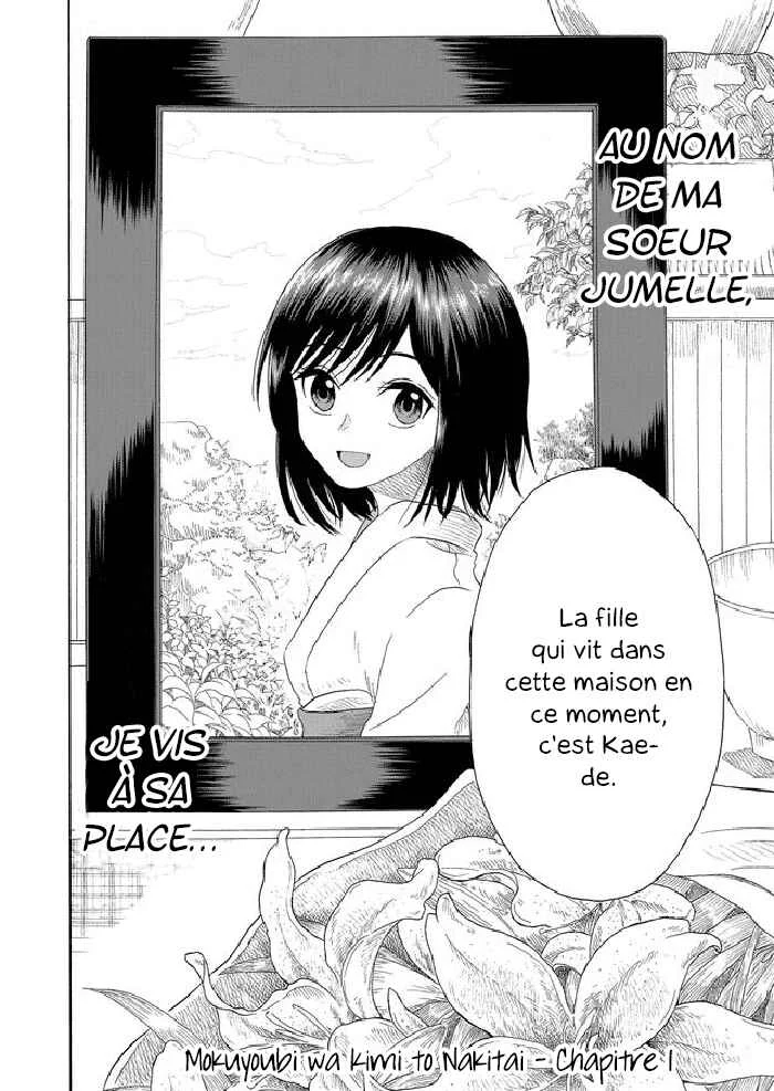 Mokuyoubi wa Kimi to Nakitai Chapitre 1: Kaoru et Kaede - Page 40