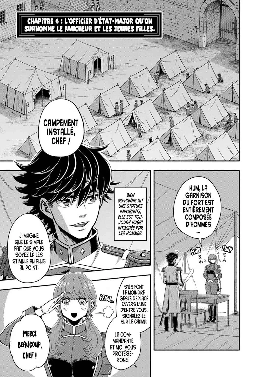 Musket Girls! ~Tensei Sanbou to Senretsu Otome-tachi~ Chapitre 6: L'officier D'état-Major Qu'on Surnomme Le Faucheur Et Les Jeunes Filles. - Page 1