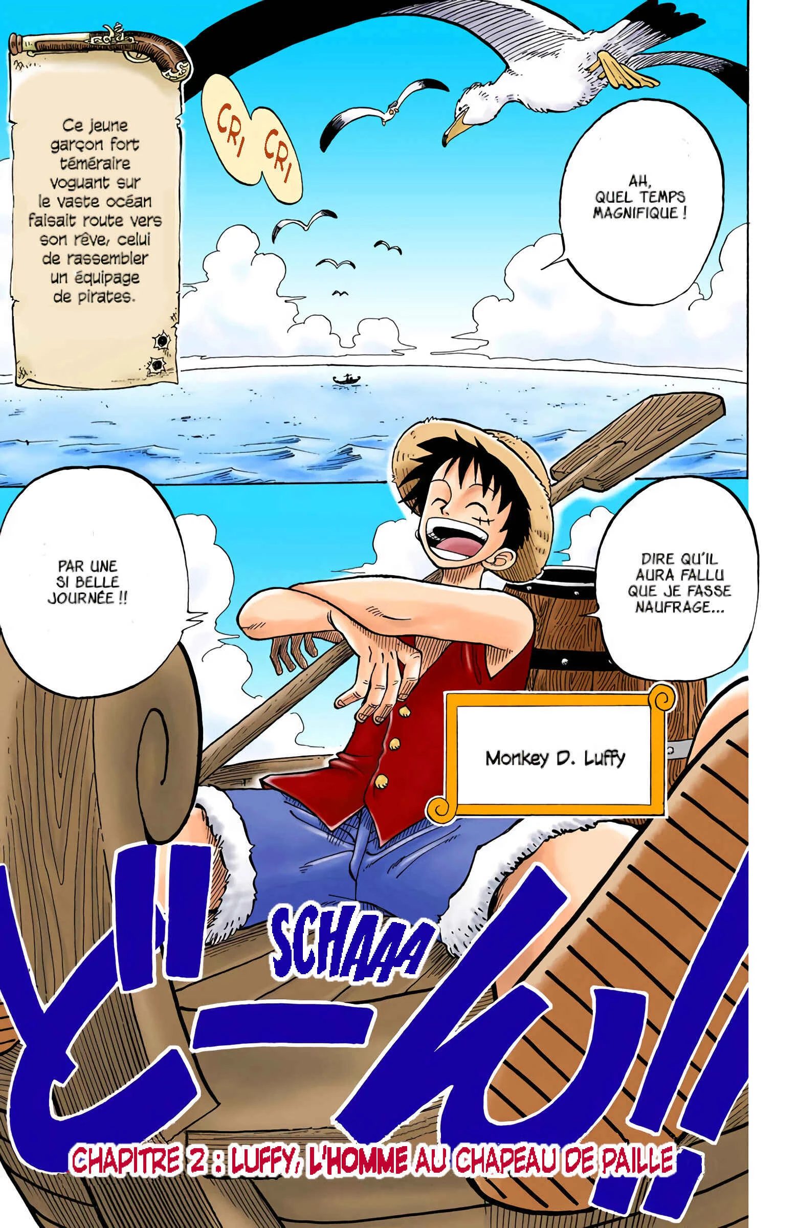One Piece (Official Colored) Chapitre 2: Luffy, l'homme au chapeau de paille - Page 1