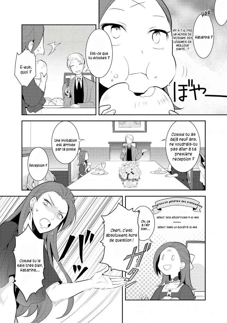 Otome Game no Hametsu Flag shika nai Akuyaku Reijou ni Tensei shite shimatta... Chapitre 3: Ma première réception et une nouvelle amie - Page 5
