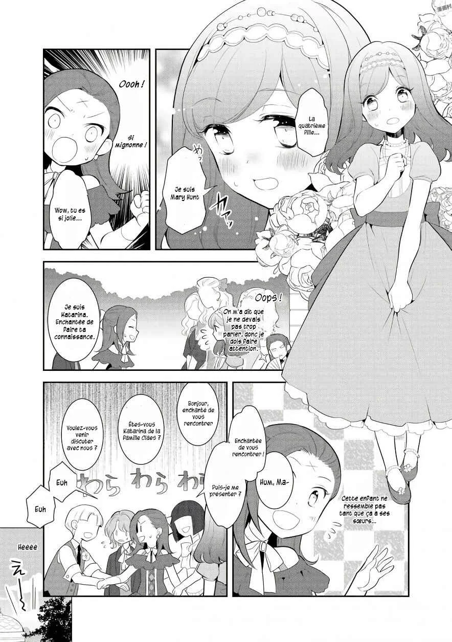 Otome Game no Hametsu Flag shika nai Akuyaku Reijou ni Tensei shite shimatta... Chapitre 3: Ma première réception et une nouvelle amie - Page 8