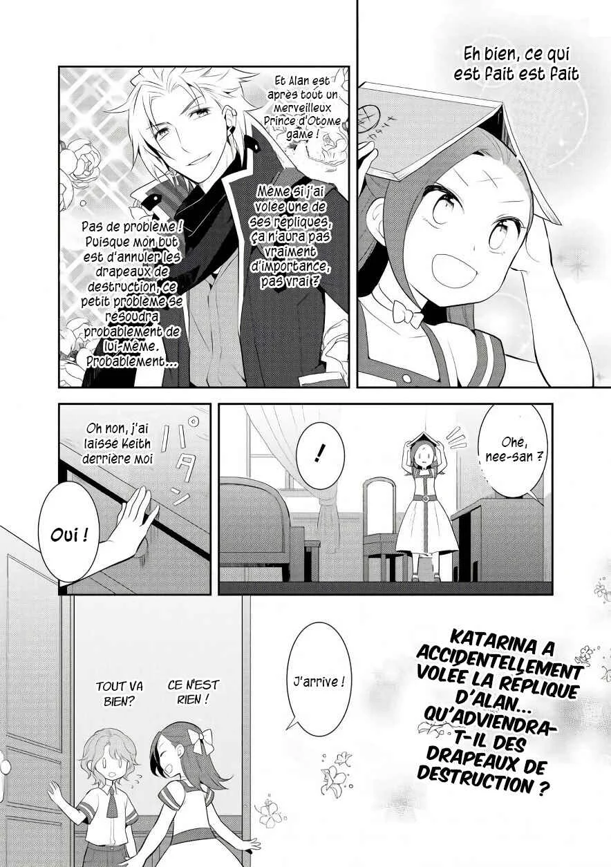 Otome Game no Hametsu Flag shika nai Akuyaku Reijou ni Tensei shite shimatta... Chapitre 3: Ma première réception et une nouvelle amie - Page 28