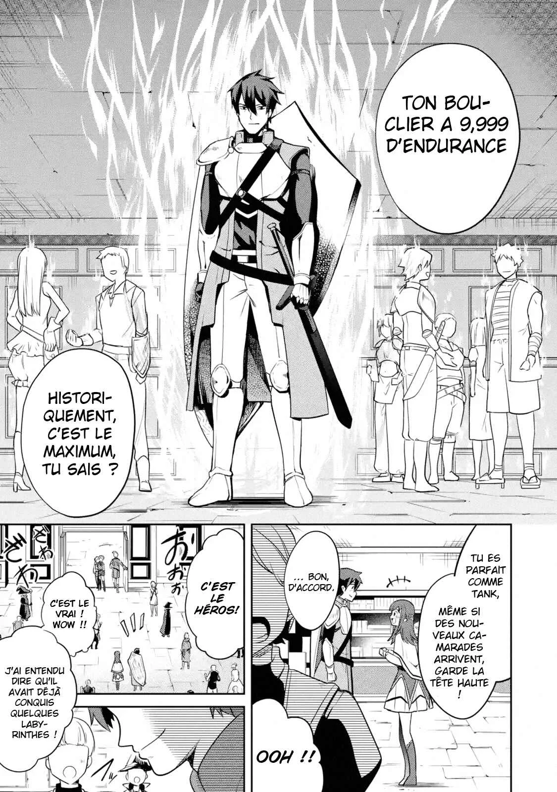 Saikyou Tank no Meikyuu Kouryaku ~Tairyoku 9999 no Rare Skill-mochi Tank, Yuusha Party wo Tsuihou Sareru~ Chapitre 1.1: Le tank possédant une compétence d'endurance rare de 9 999 a été exclu du groupe Hero.(1) - Page 9