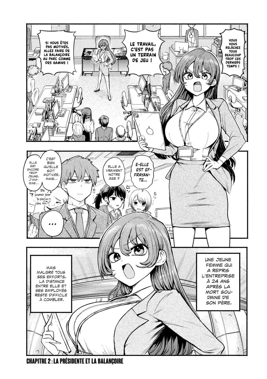 Shachou to Sake to Hoshi Chapitre 2: La présidente et la balançoire - Page 1