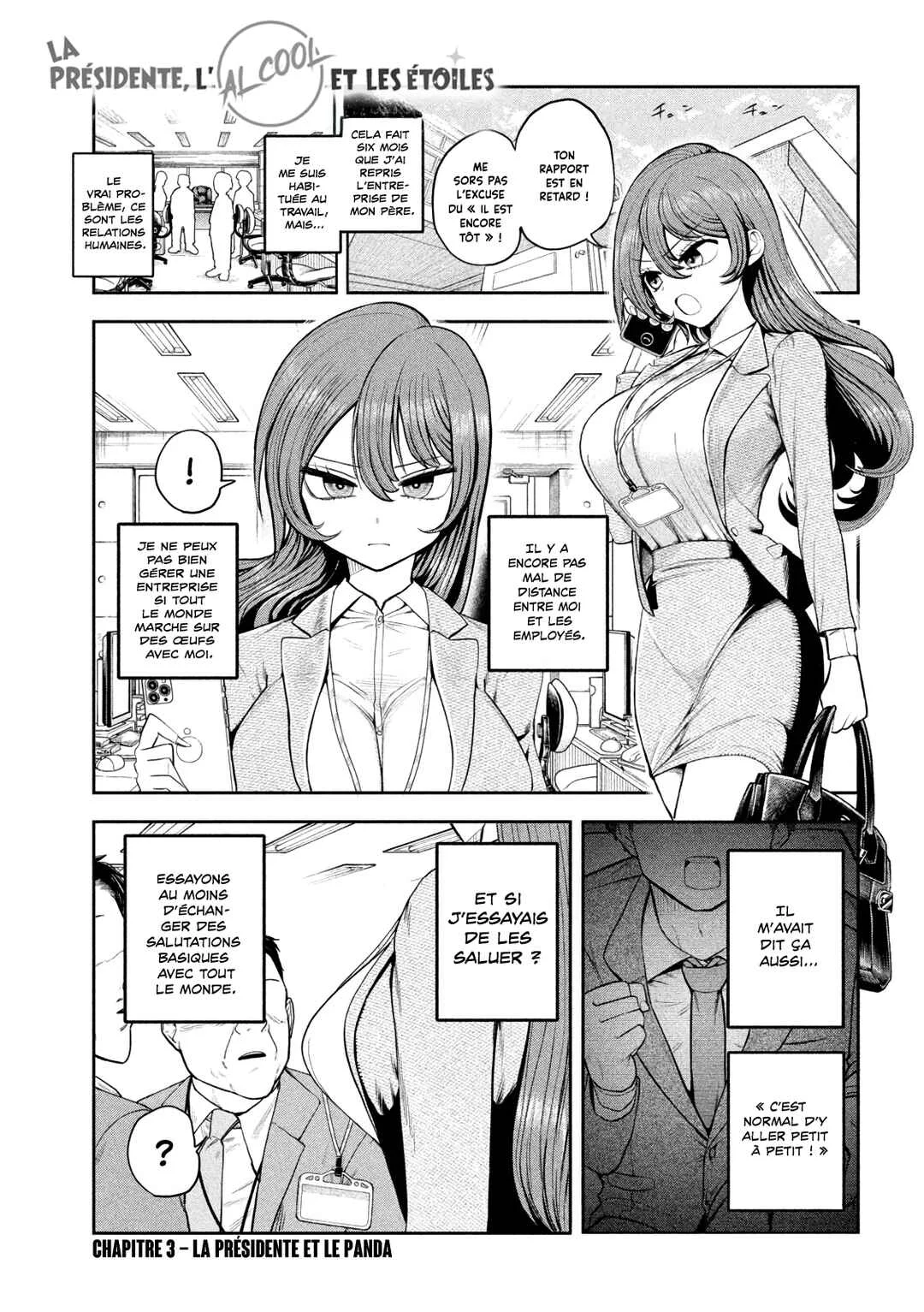 Shachou to Sake to Hoshi Chapitre 3: La présidente et le panda - Page 1